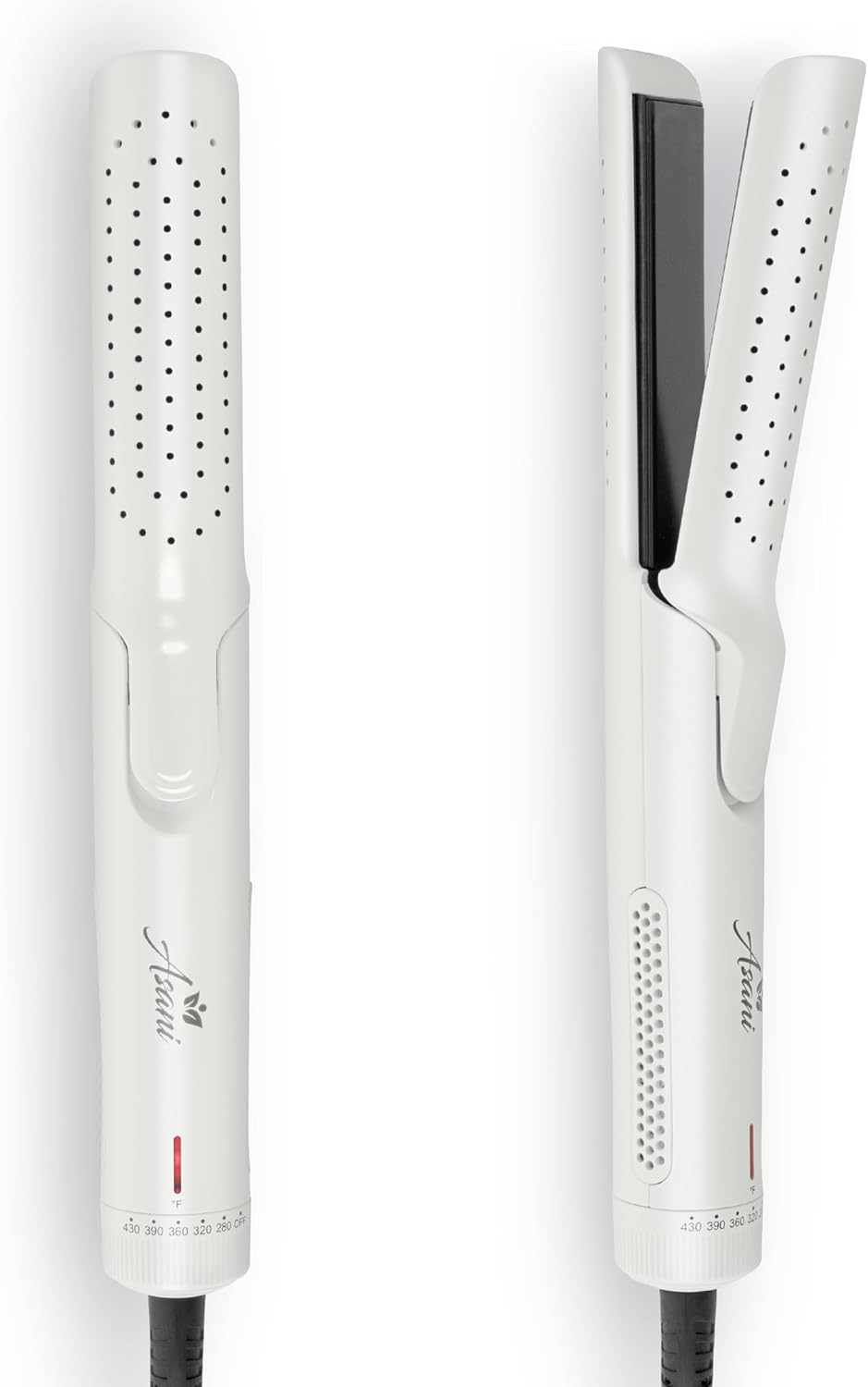 Asani 360° Airflow Styler – 2-in-1 Professional Curling Wand & Hair Straightener – Flat Iron Curler with Cooling Fan, Air Vents – Crimper Styling Tool for Volume & Curls – for All Hair (Pearl White) Asani 360° Airflow Styler – 2-in-1 Professional Curling Wand & Hair Straightener – Flat Iron Curler with Cooling Fan, Air Vents – Crimper Styling Tool for Volume & Curls – for All Hair (Pearl White)