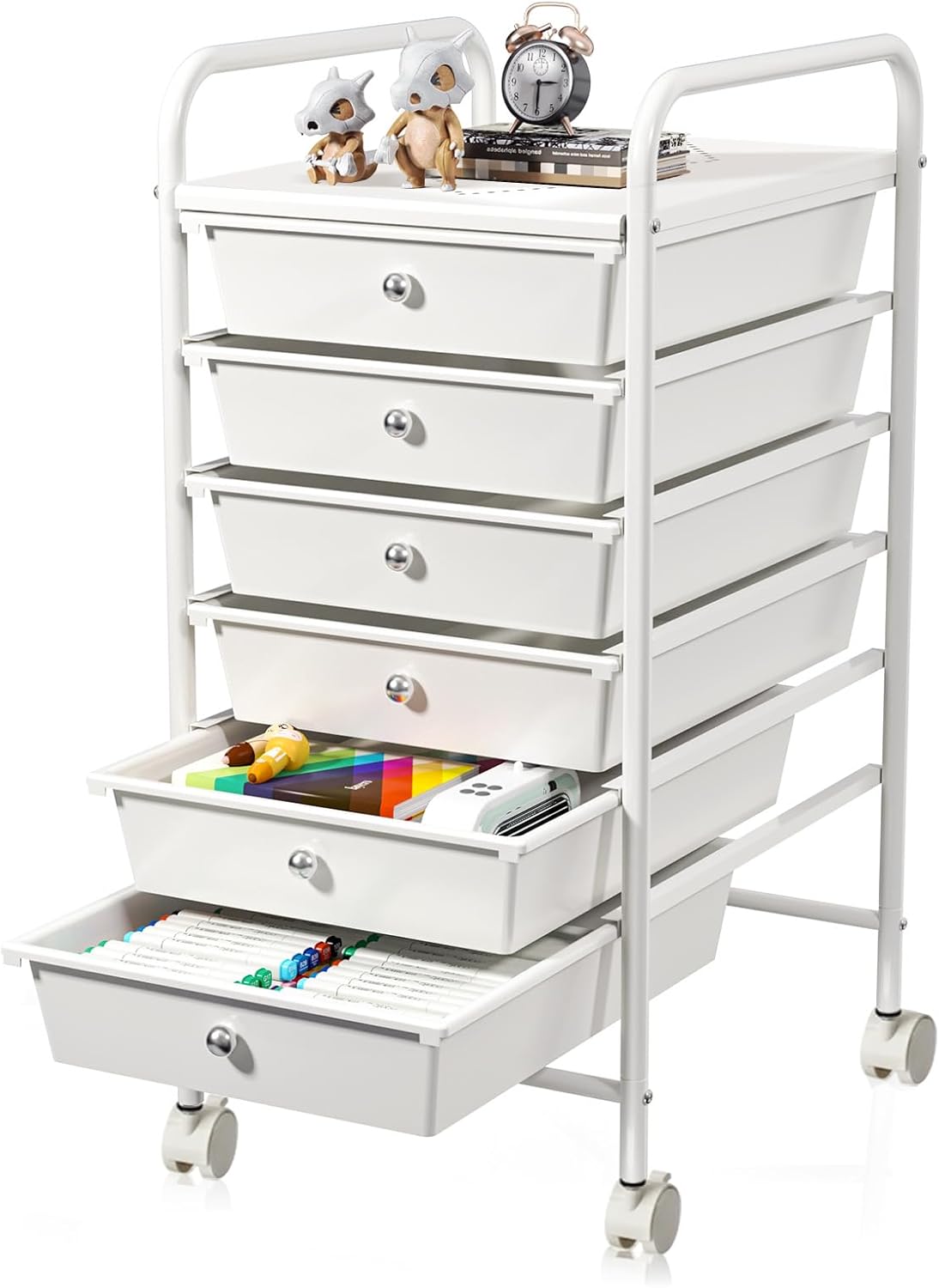 6-Drawer Rolling Storage Cart, Plastic Drawer Storage Organizer Rolling Cart, Multipurpos Utility Cart for Classroom Art Craft Supplies Dresser Closet Bathroom Bedroom Kitchen Office School 6-Drawer Rolling Storage Cart, Plastic Drawer Storage Organizer Rolling Cart, Multipurpos Utility Cart for Classroom Art Craft Supplies Dresser Closet Bathroom Bedroom Kitchen Office School
