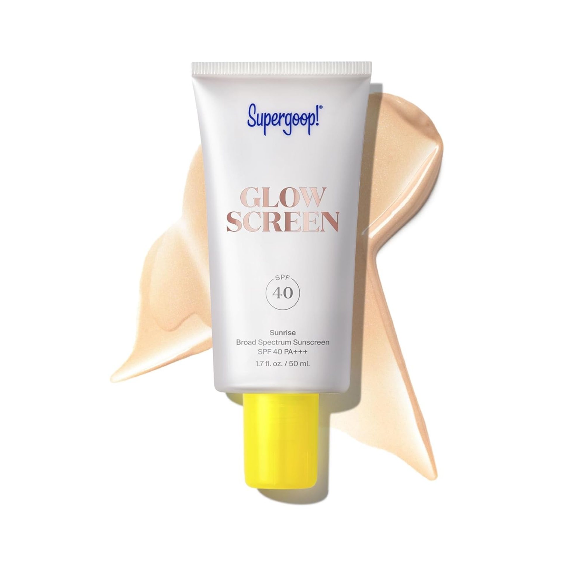 Supergoop! Glowscreen SPF 40, Sunrise (Champagne Glow) – 1.7 fl oz – Glowy Primer + Broad Spectrum Tinted Sunscreen – Helps Filter Blue Light – Hydration – Hyaluronic Acid & Vitamin B5 Supergoop! Glowscreen SPF 40, Sunrise (Champagne Glow) – 1.7 fl oz – Glowy Primer + Broad Spectrum Tinted Sunscreen – Helps Filter Blue Light – Hydration – Hyaluronic Acid & Vitamin B5