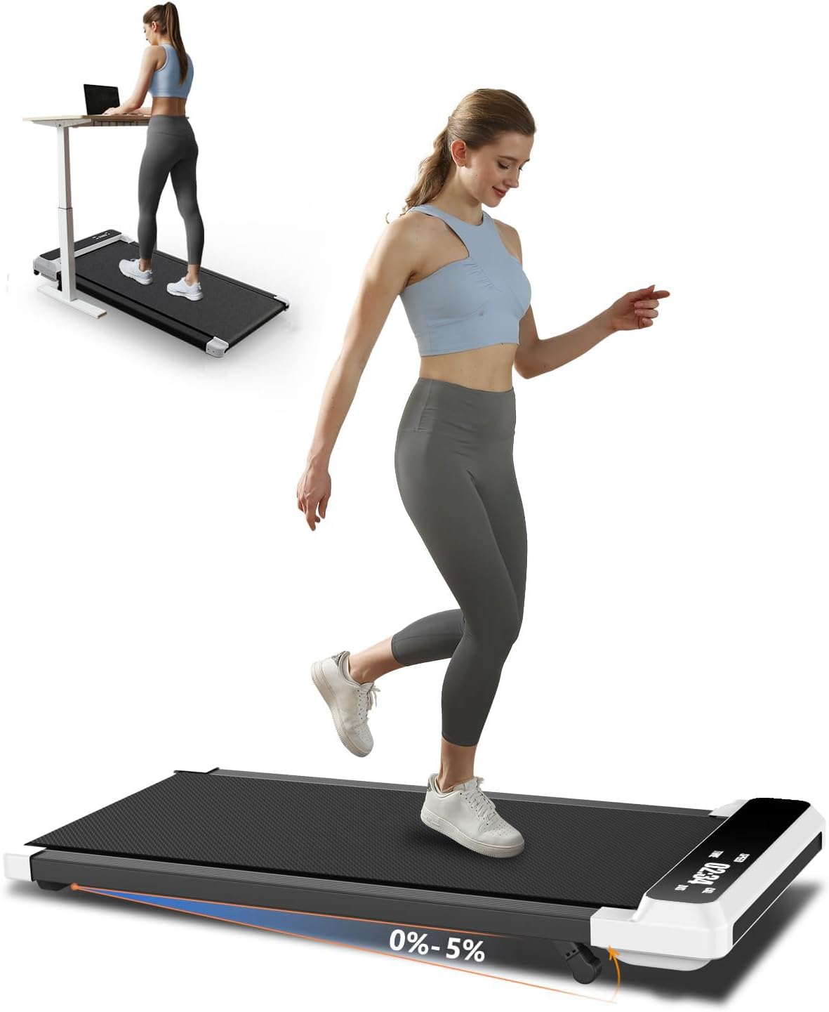 Walking Pad 2 in 1 for Walking and Jogging, Under Desk Treadmill for Home Office with Remote Control, Portable Walking Pad Treadmill in LED Display Walking Pad 2 in 1 for Walking and Jogging, Under Desk Treadmill for Home Office with Remote Control, Portable Walking Pad Treadmill in LED Display