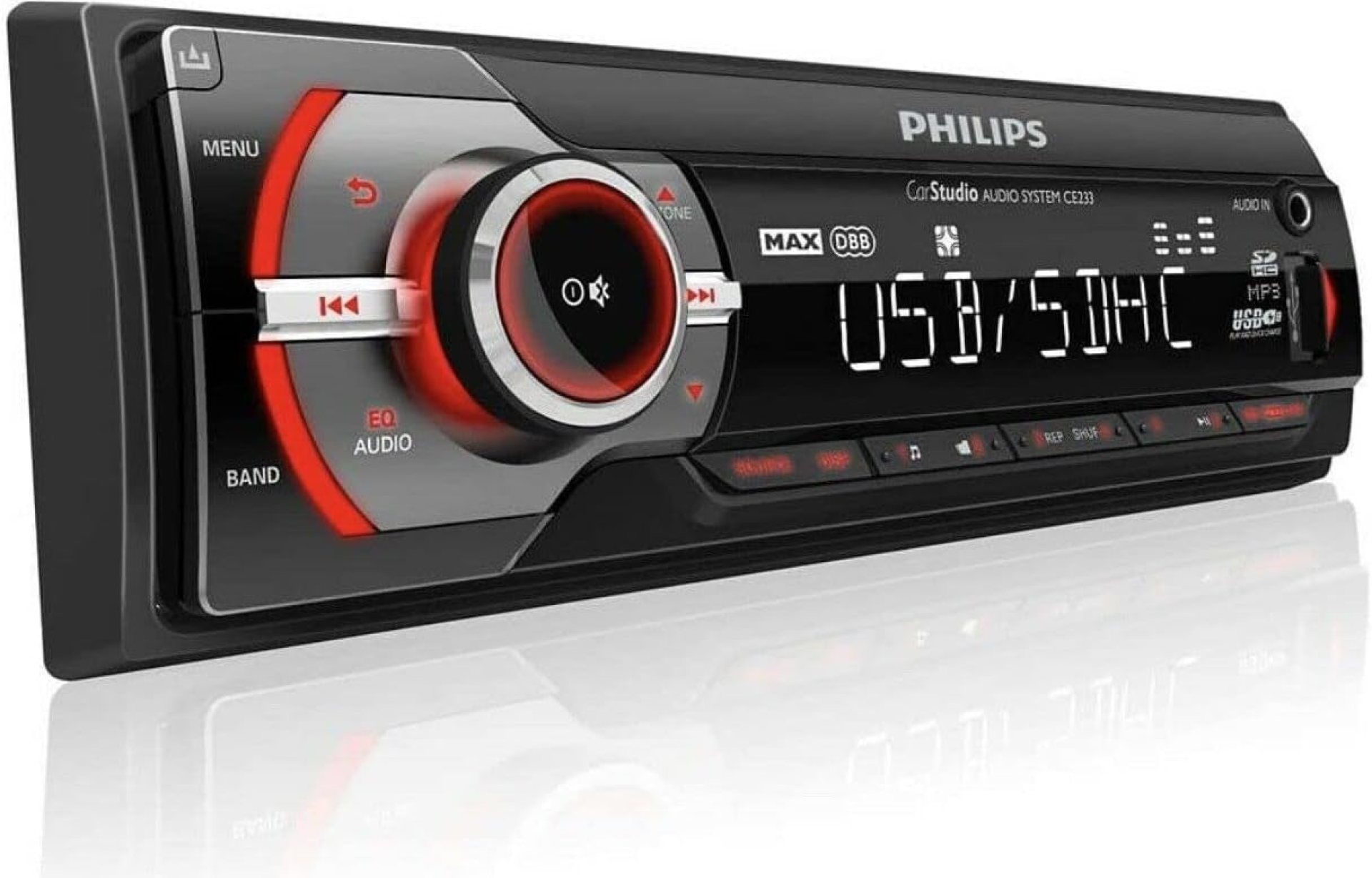 Philips Car Stereo Receiver, Compact Single Din Car Audio with AM/FM Radio, USB and AUX-in, 50W Output Engineered to Deliver Clear and Powerful Sound for an Enhanced Driving Experience. Philips Car Stereo Receiver, Compact Single Din Car Audio with AM/FM Radio, USB and AUX-in, 50W Output Engineered to Deliver Clear and Powerful Sound for an Enhanced Driving Experience.