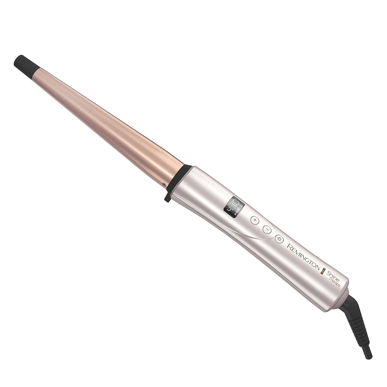 Remington Shine Therapy Argan Oil & Keratin Infused ½-1 Inch Tapered Curling Wand for Natural Curls, Includes Heat Glove Remington Shine Therapy Argan Oil & Keratin Infused ½-1 Inch Tapered Curling Wand for Natural Curls, Includes Heat Glove