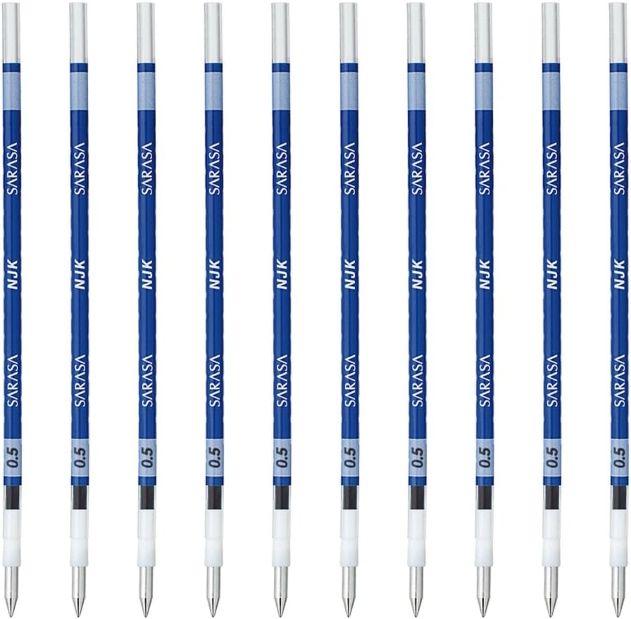 Zebra BRNJK5BL Ballpoint Pen Refill, Sarasa, NJK-0.5 Lead, Blue, 10 Pens Zebra BRNJK5BL Ballpoint Pen Refill, Sarasa, NJK-0.5 Lead, Blue, 10 Pens