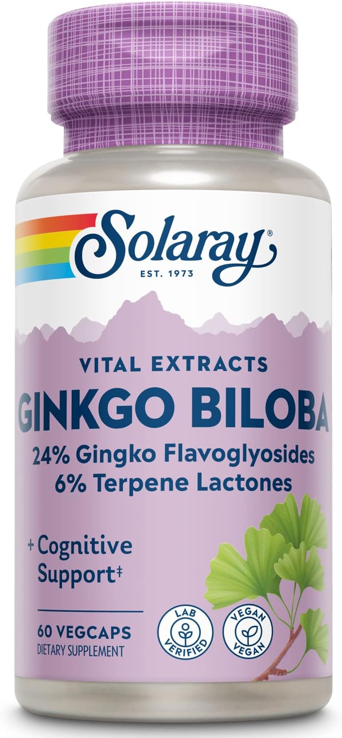 SOLARAY Ginkgo Biloba Extract, 60mg | 60 Count SOLARAY Ginkgo Biloba Extract, 60mg | 60 Count