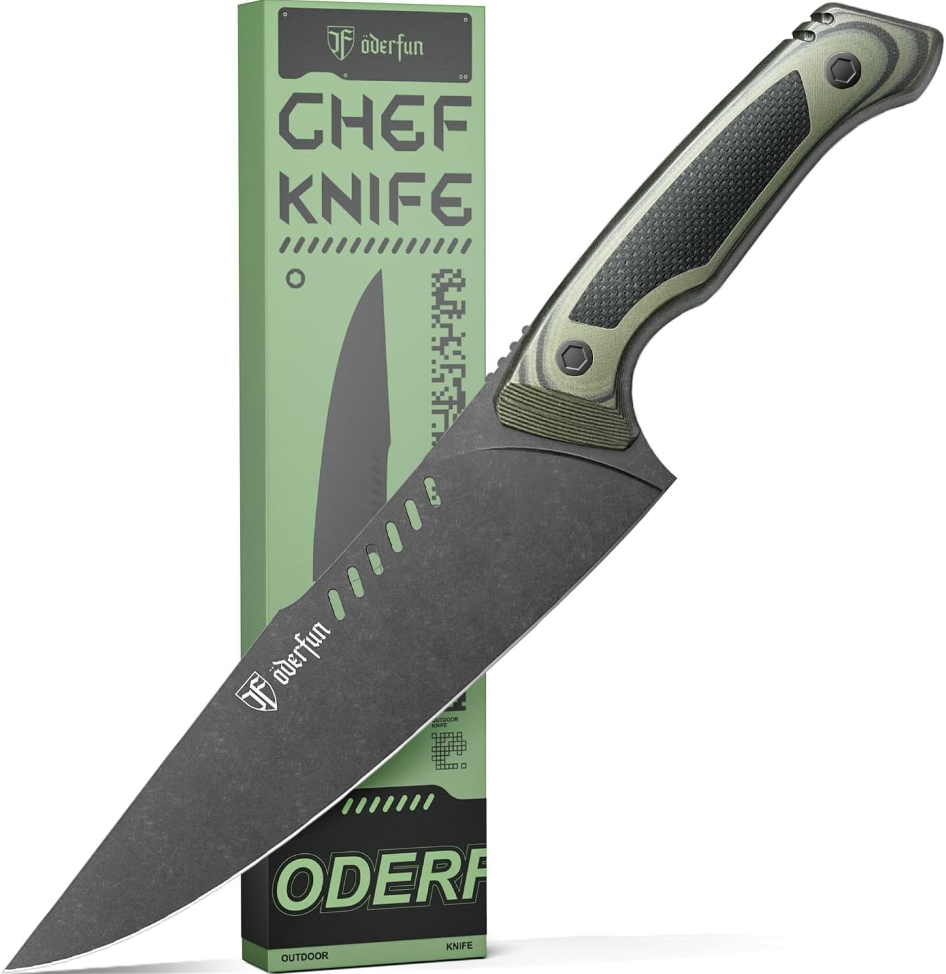 8 Inch Professional Chef Knife – German Steel Blade with G10 Handle & Full-Tang Construction – Outdoor Kitchen & Survival Gyuto Design – Knife For Man 8 Inch Professional Chef Knife – German Steel Blade with G10 Handle & Full-Tang Construction – Outdoor Kitchen & Survival Gyuto Design – Knife For Man