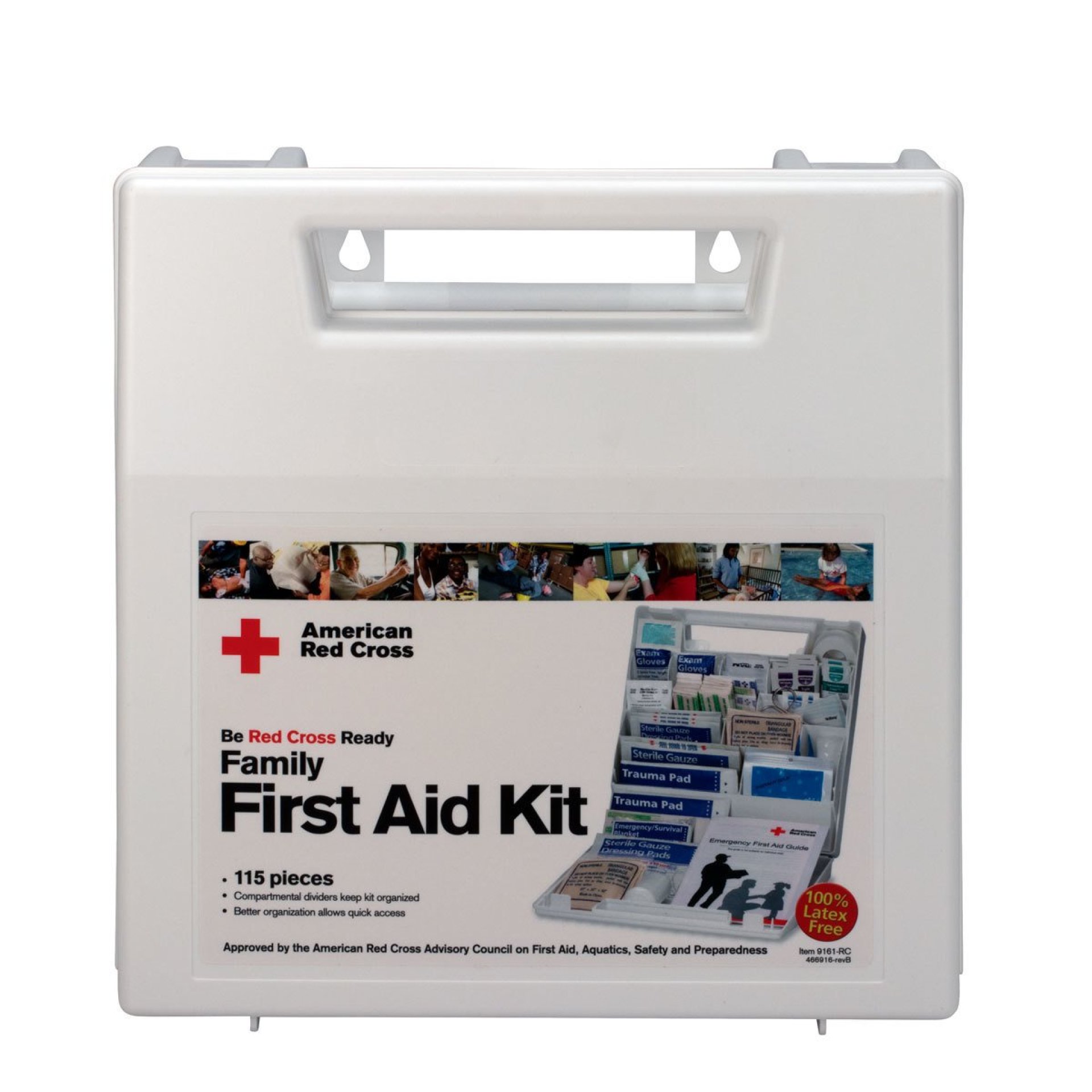 First Aid Only 9161-RC American Red Cross Deluxe Family First Emergency First Aid Kit for Home and Travel, 115 Pieces First Aid Only 9161-RC American Red Cross Deluxe Family First Emergency First Aid Kit for Home and Travel, 115 Pieces