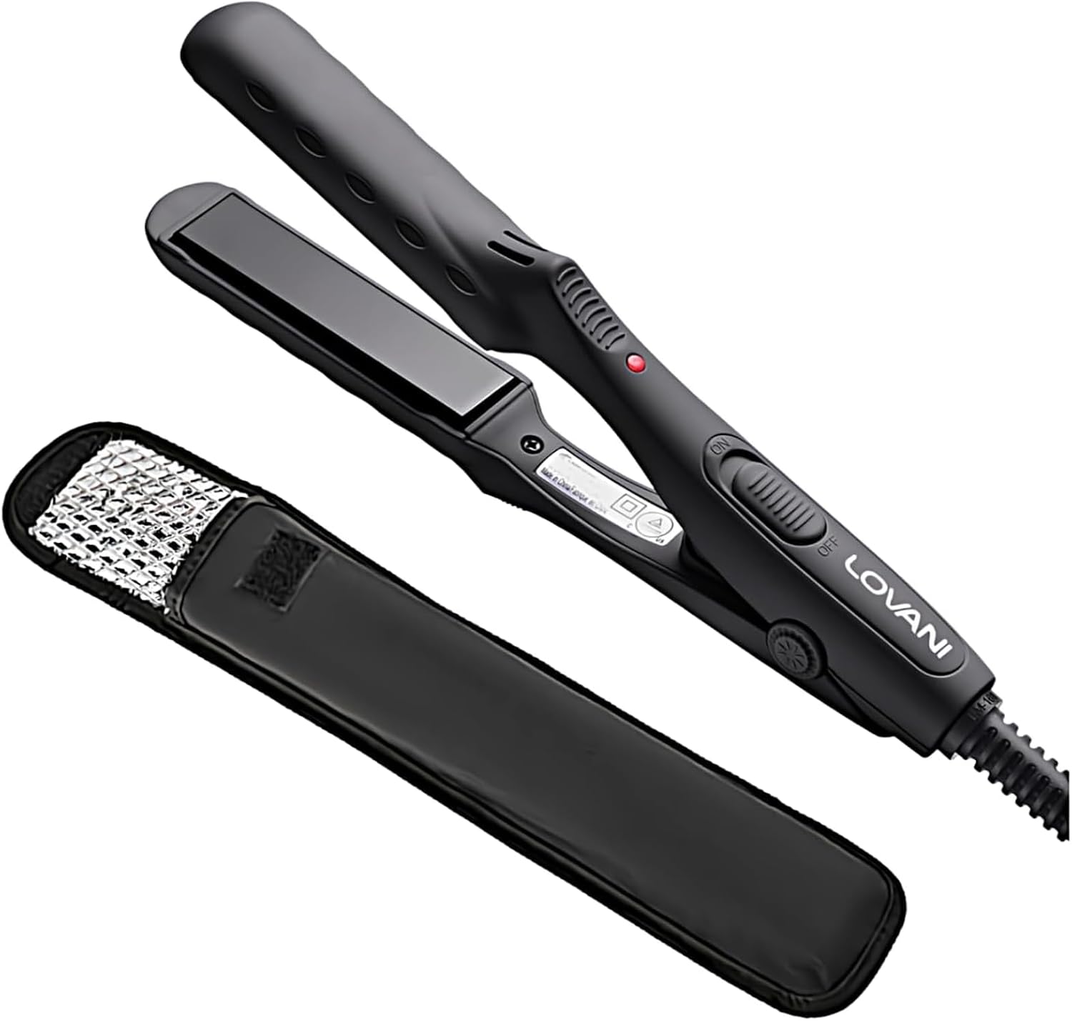 LOVANI Mini Flat Iron, Tourmaline Ceramic Small Hair Straightener, Dual Voltage Travel Hair Iron for Worldwide Use, Portable Mini Straightener with Insulated Bag LOVANI Mini Flat Iron, Tourmaline Ceramic Small Hair Straightener, Dual Voltage Travel Hair Iron for Worldwide Use, Portable Mini Straightener with Insulated Bag