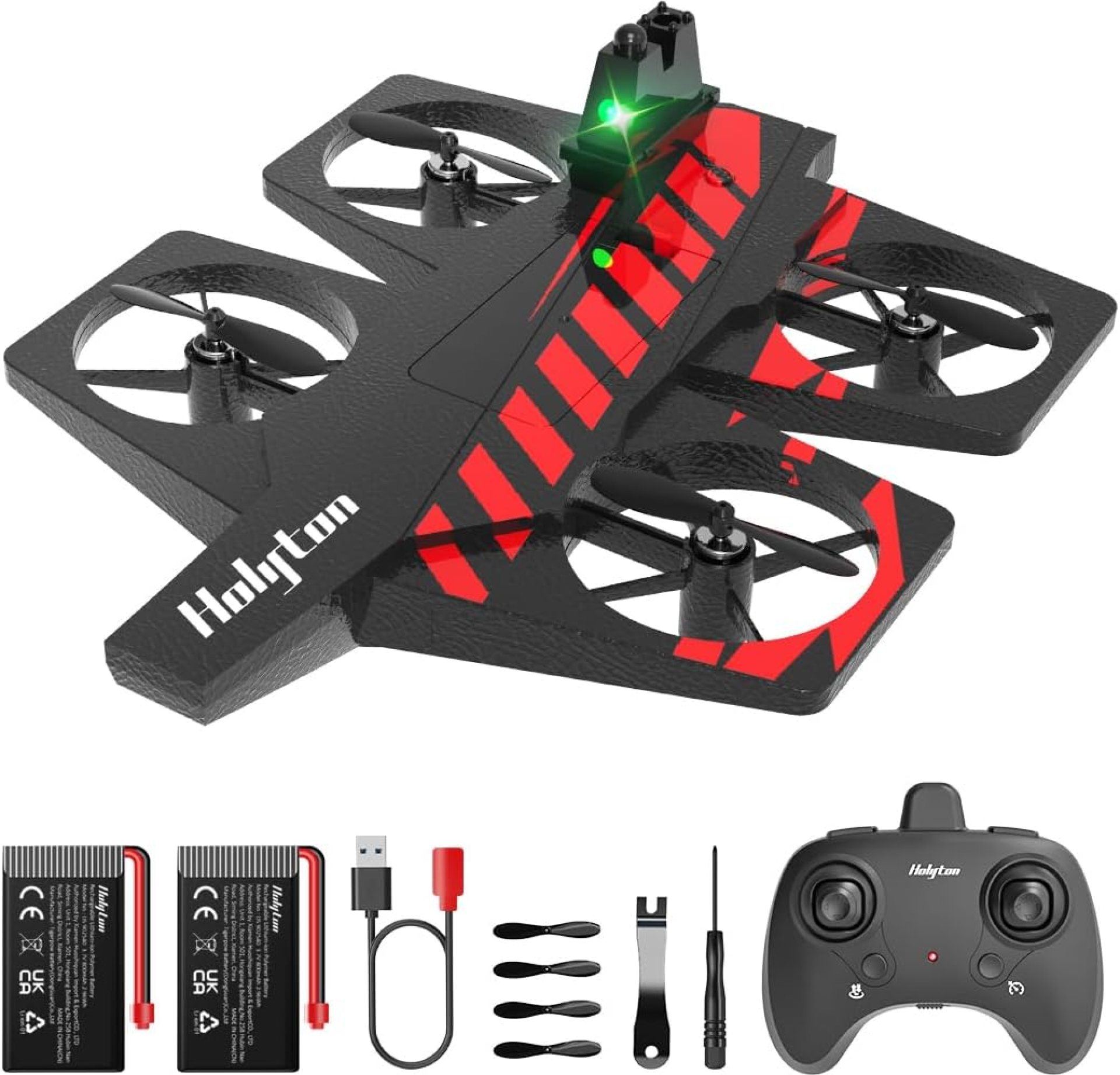 Holyton 2 in 1 Indoor RC Plane for Kids – Altitude Hold, 3D Flips, Headless Mode, 2 Batteries, Easy to Fly Airplane for Ages 8-12 Holyton 2 in 1 Indoor RC Plane for Kids – Altitude Hold, 3D Flips, Headless Mode, 2 Batteries, Easy to Fly Airplane for Ages 8-12