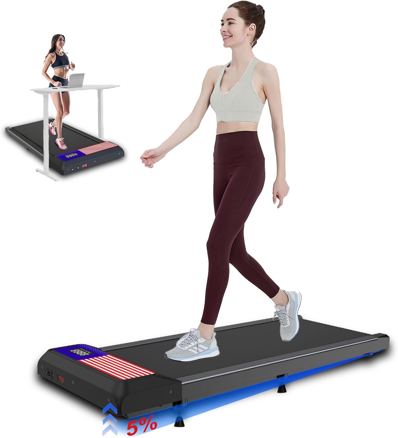 2025 Walking Pad Treadmill,Portable Under Desk Treadmill for Home & Office,2 in 1 Folding Walking Pad with Incline,Walking Pad with Remote Control,LED Display,Smart App 2025 Walking Pad Treadmill,Portable Under Desk Treadmill for Home & Office,2 in 1 Folding Walking Pad with Incline,Walking Pad with Remote Control,LED Display,Smart App