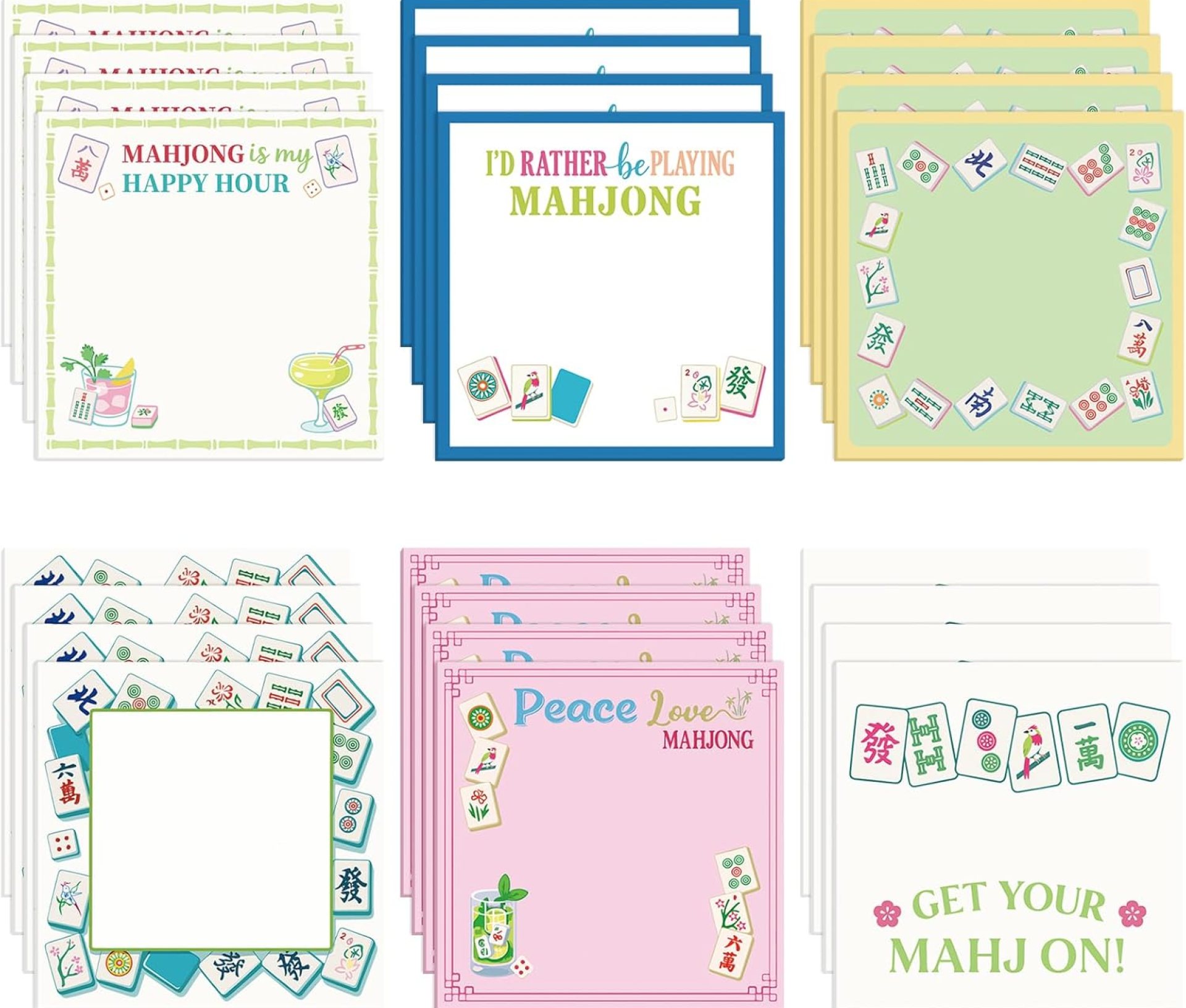 24 Pcs Mahjong Sticky Notes,Self-Adhesive Note Pads Memo Pads Reusable Sheets for Home Office School, Mah Jong Gifts for Mahjong Lovers Party Decorations Supplies 24 Pcs Mahjong Sticky Notes,Self-Adhesive Note Pads Memo Pads Reusable Sheets for Home Office School, Mah Jong Gifts for Mahjong Lovers Party Decorations Supplies
