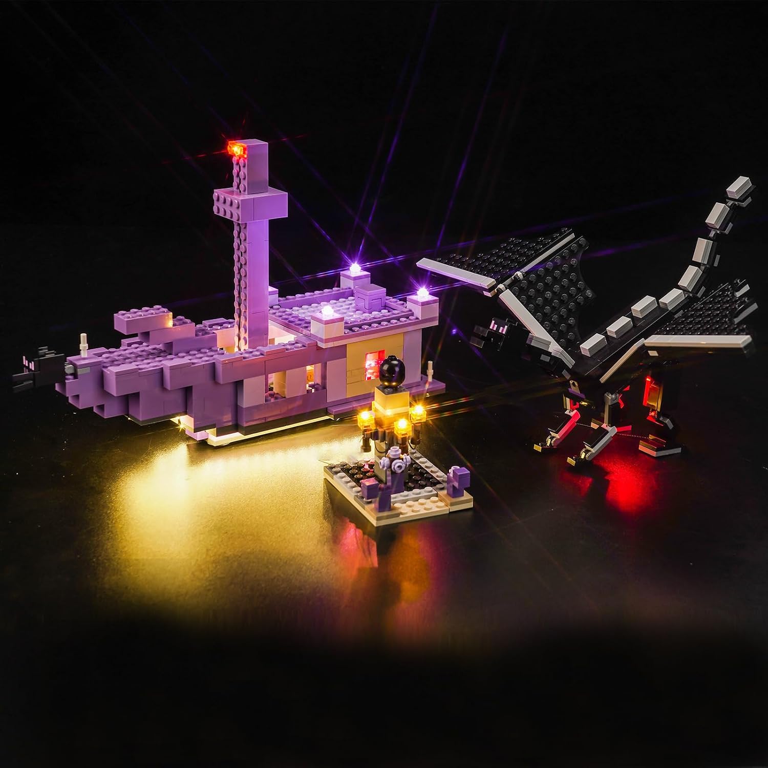 Upgraded Led Light Kit for Lego Minecraft The Ender Dragon and End Ship Building Set, Compatible with Lego 21264 (Model Not Included) Upgraded Led Light Kit for Lego Minecraft The Ender Dragon and End Ship Building Set, Compatible with Lego 21264 (Model Not Included)