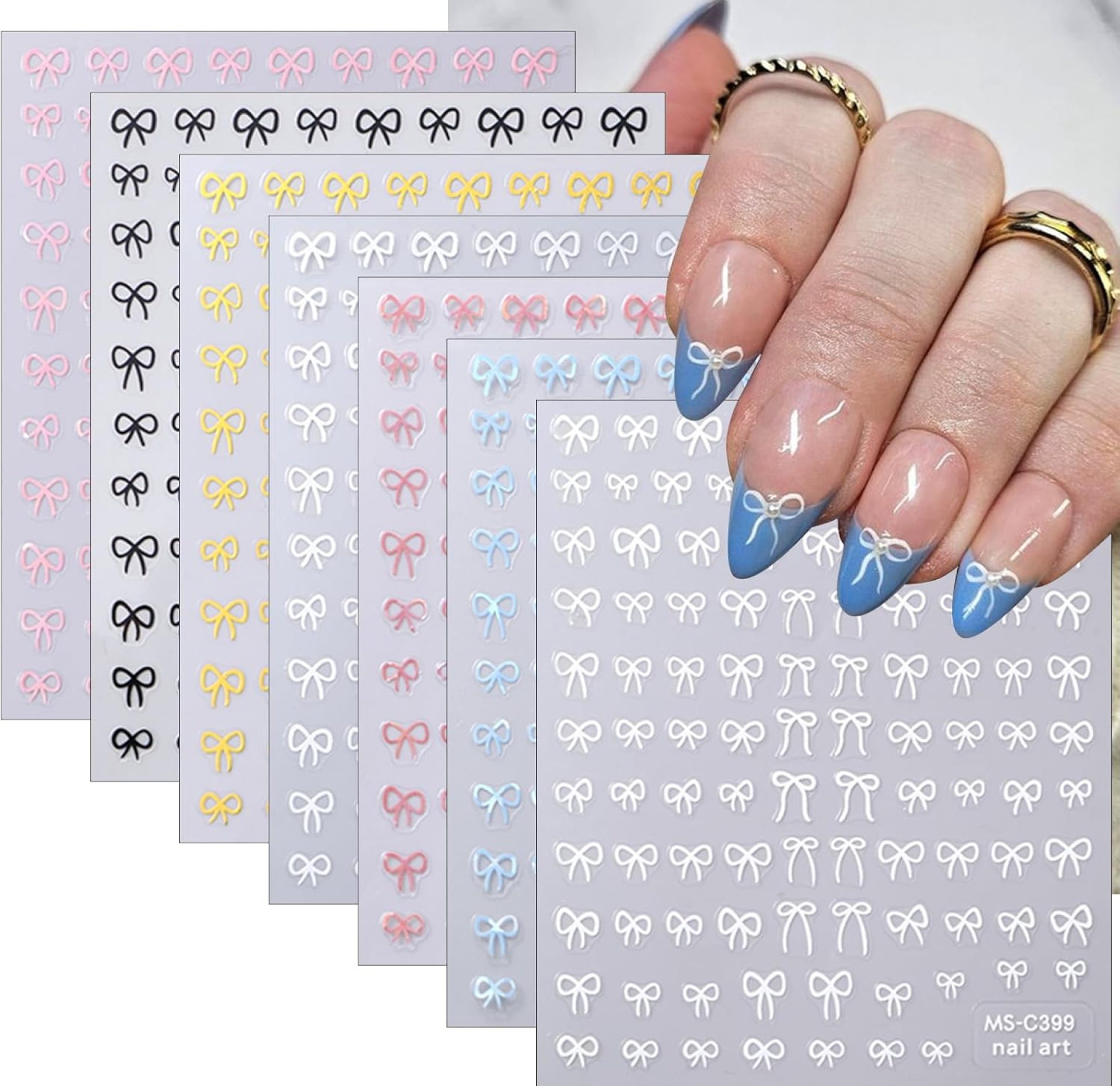 7 Sheets Colorful Bow Nail Art Stickers Black White Gold Silver Pink Blue Mini Nail Decals 3D Self-Adhesive Bow-Knot Designs Nail Supplies for Women Girls Acrylic Nail Manicure Accessories 7 Sheets Colorful Bow Nail Art Stickers Black White Gold Silver Pink Blue Mini Nail Decals 3D Self-Adhesive Bow-Knot Designs Nail Supplies for Women Girls Acrylic Nail Manicure Accessories