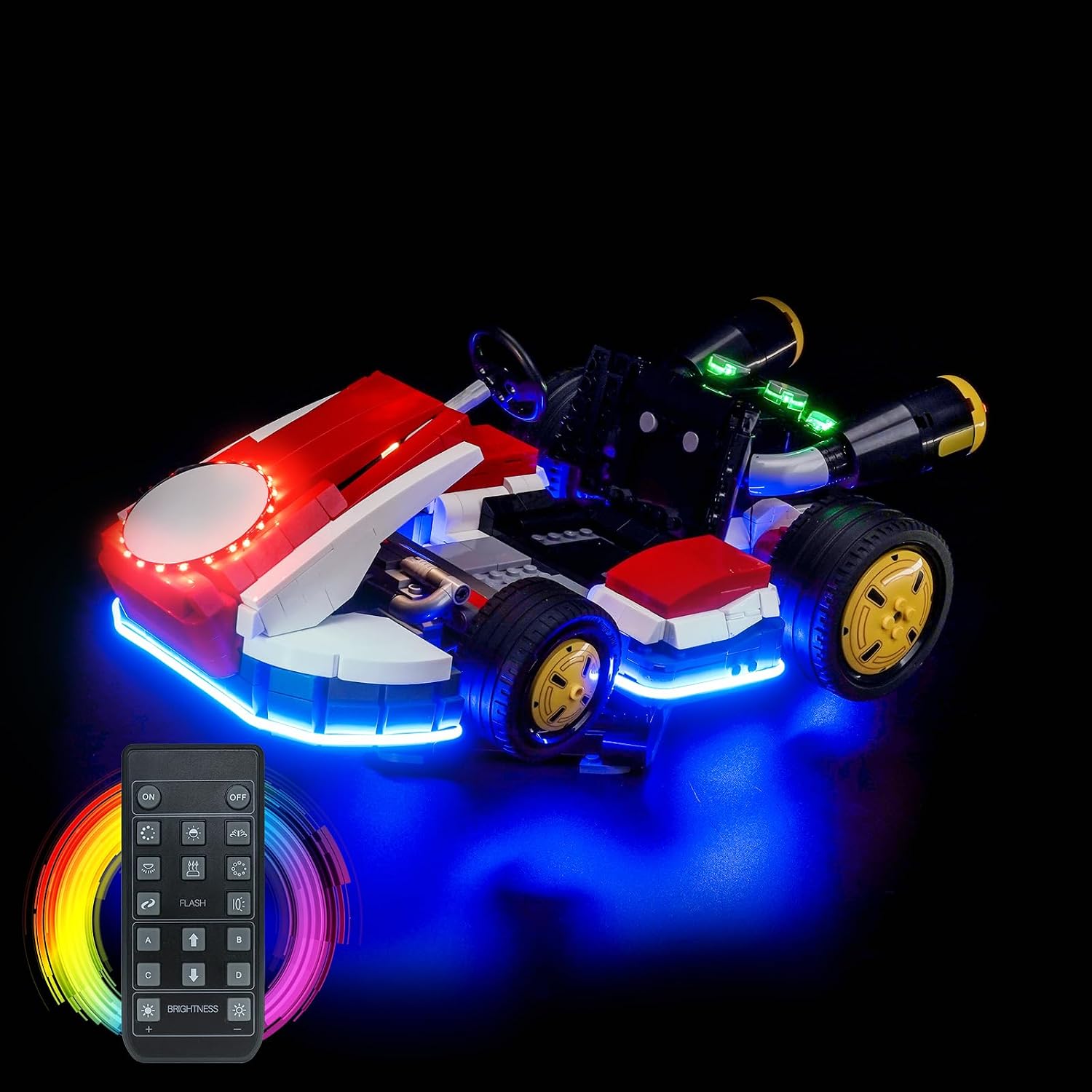 LED Lighting Compatible with Lego Mario Kart Mario & Standard Kart 72037,Light Kit Compatible with Lego 72037, NOT Included The Model Set – JUST Lights LED Lighting Compatible with Lego Mario Kart Mario & Standard Kart 72037,Light Kit Compatible with Lego 72037, NOT Included The Model Set – JUST Lights