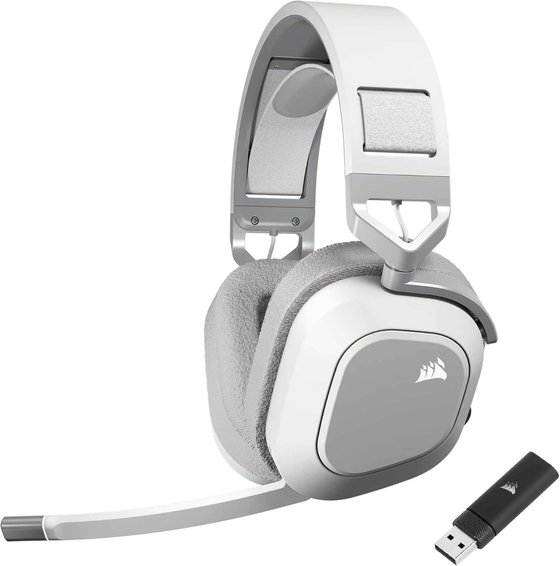 Corsair HS80 MAX Wireless Multiplatform Gaming Headset with Bluetooth – Dolby Atmos – Broadcast Quality Microphone – iCUE Compatible – PC, Mac, PS5, PS4, Mobile – White Corsair HS80 MAX Wireless Multiplatform Gaming Headset with Bluetooth – Dolby Atmos – Broadcast Quality Microphone – iCUE Compatible – PC, Mac, PS5, PS4, Mobile – White
