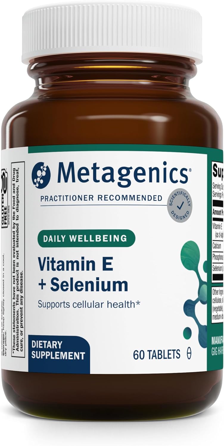 Metagenics E-400 Selenium – Antioxidant & VIT E Support* – Non-GMO, Gluten-Free, Vegetarian – Contains 50 mcg Selenium, 268 mg Vitamin E & 97 mg Calcium – 60 Tablets Metagenics E-400 Selenium – Antioxidant & VIT E Support* – Non-GMO, Gluten-Free, Vegetarian – Contains 50 mcg Selenium, 268 mg Vitamin E & 97 mg Calcium – 60 Tablets
