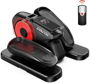 Under Desk Elliptical Machine,Electric Ellipse Leg Exerciser for Seniors Adults,Quite Portable with Display Monitor,Non-Slip Foot Straps and Remote Control and 12 Adjustable Speeds