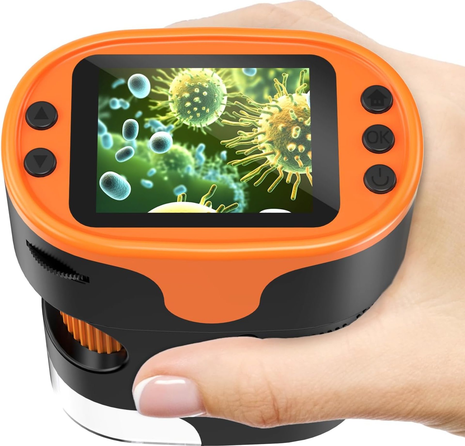1000X Handheld Microscope for Kids 4K 2.0″ Screen Rechargeable Mini Pocket Digital Microscopes w/Slides Kit Portable Edu Gift Age 4-6 8-12 Children Students 1000X Handheld Microscope for Kids 4K 2.0″ Screen Rechargeable Mini Pocket Digital Microscopes w/Slides Kit Portable Edu Gift Age 4-6 8-12 Children Students