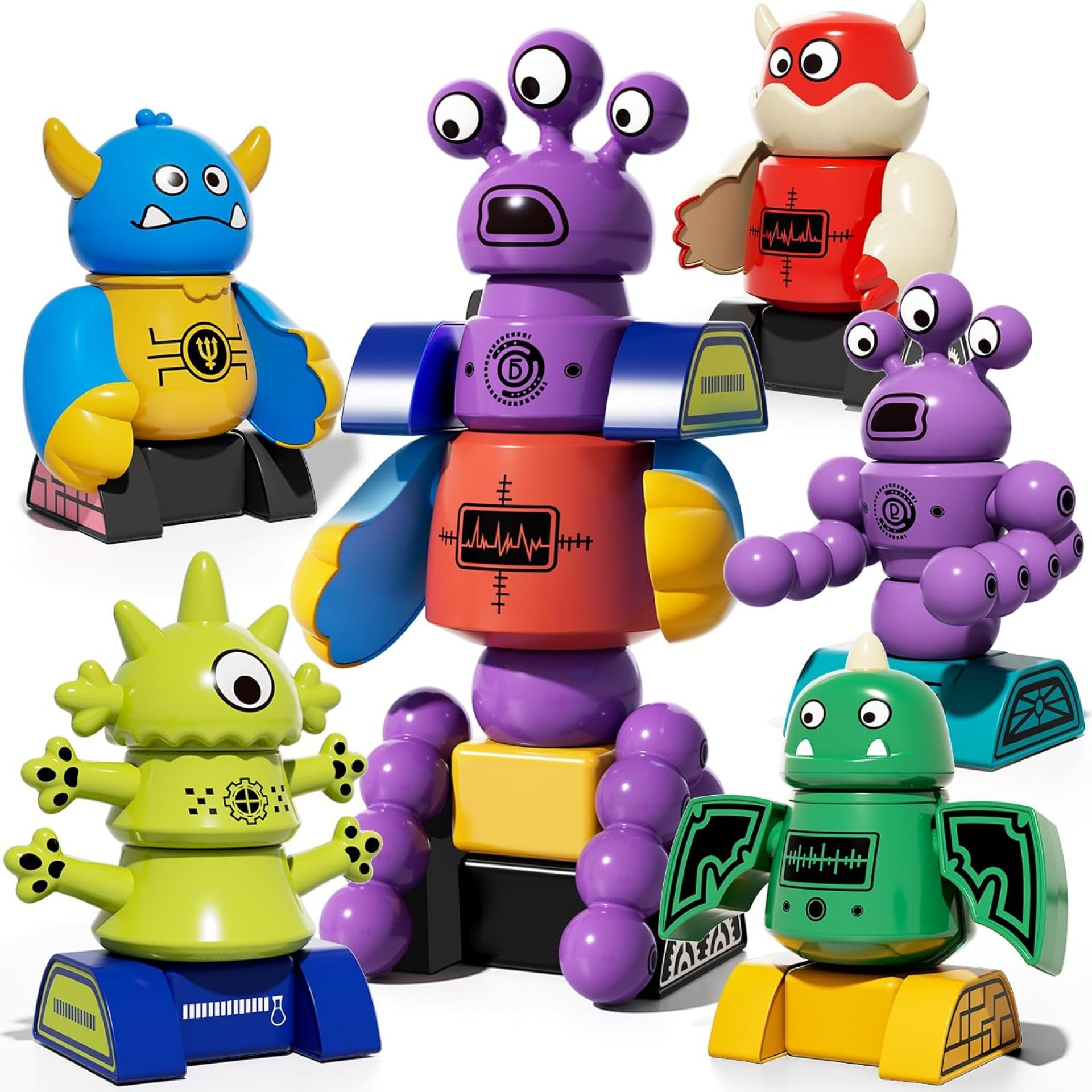 TEMI Magnet Robot Toy for Kids 3-5 Years Old – Monster Magnet Toys Stacking Transform Toys with Storage Box, Set for Boys Age 3 4 5 6 7 Years Old Boys, Christmas and Birthday Gifts TEMI Magnet Robot Toy for Kids 3-5 Years Old – Monster Magnet Toys Stacking Transform Toys with Storage Box, Set for Boys Age 3 4 5 6 7 Years Old Boys, Christmas and Birthday Gifts
