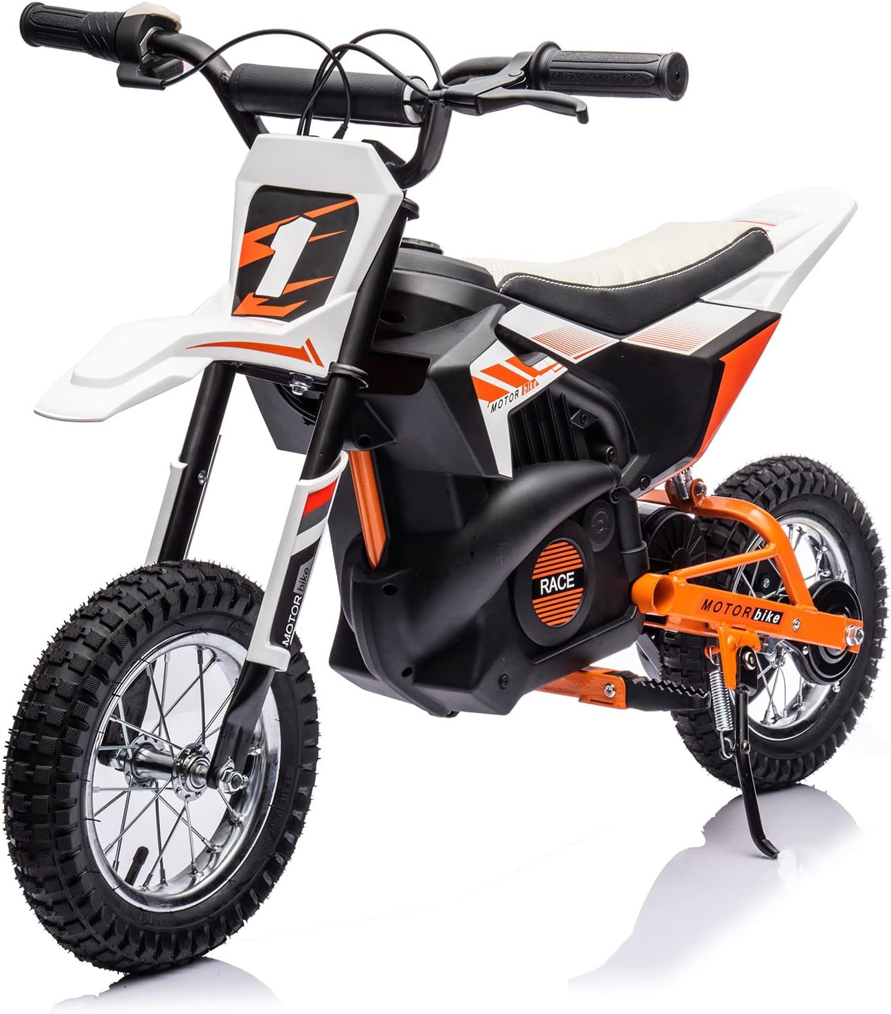 Kids Ride on Motorcycle,24V Electric Car for Kids,13.6MPH Max Electric Dirt Bike with Variable Speed,Mini Bike with Rear Wheel Suspension, Rear Wheel Disc Brake (24V, White) Kids Ride on Motorcycle,24V Electric Car for Kids,13.6MPH Max Electric Dirt Bike with Variable Speed,Mini Bike with Rear Wheel Suspension, Rear Wheel Disc Brake (24V, White)
