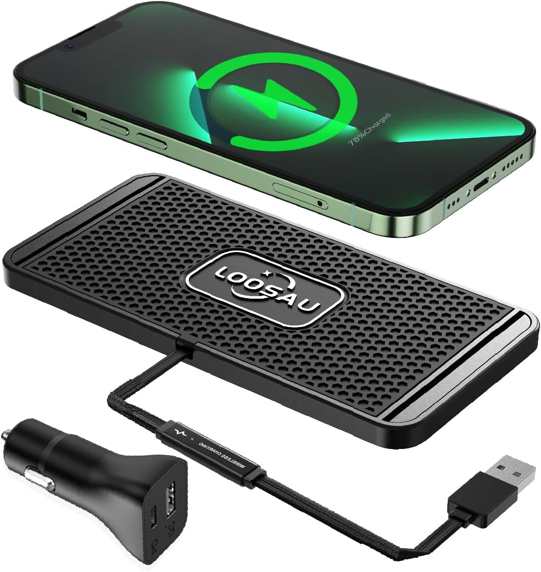 Wireless car Charger Charging pad 15w Non Slip FastCharger for car Wireless Phone Charger for Android for iPhone 11/12/13/14/15/16 Pro Max Xs,Samsung Galaxy S20, S10+ Note 9,LG Wireless car Charger Charging pad 15w Non Slip FastCharger for car Wireless Phone Charger for Android for iPhone 11/12/13/14/15/16 Pro Max Xs,Samsung Galaxy S20, S10+ Note 9,LG