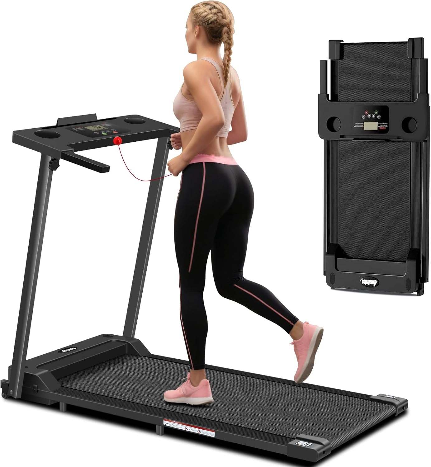 Portable Foldable Treadmills for Home, Small Folding Treadmill for Home Office with 300 LBS Capacity, Walking Running Exercise Electric Compact Treadmill with LED Display Portable Foldable Treadmills for Home, Small Folding Treadmill for Home Office with 300 LBS Capacity, Walking Running Exercise Electric Compact Treadmill with LED Display