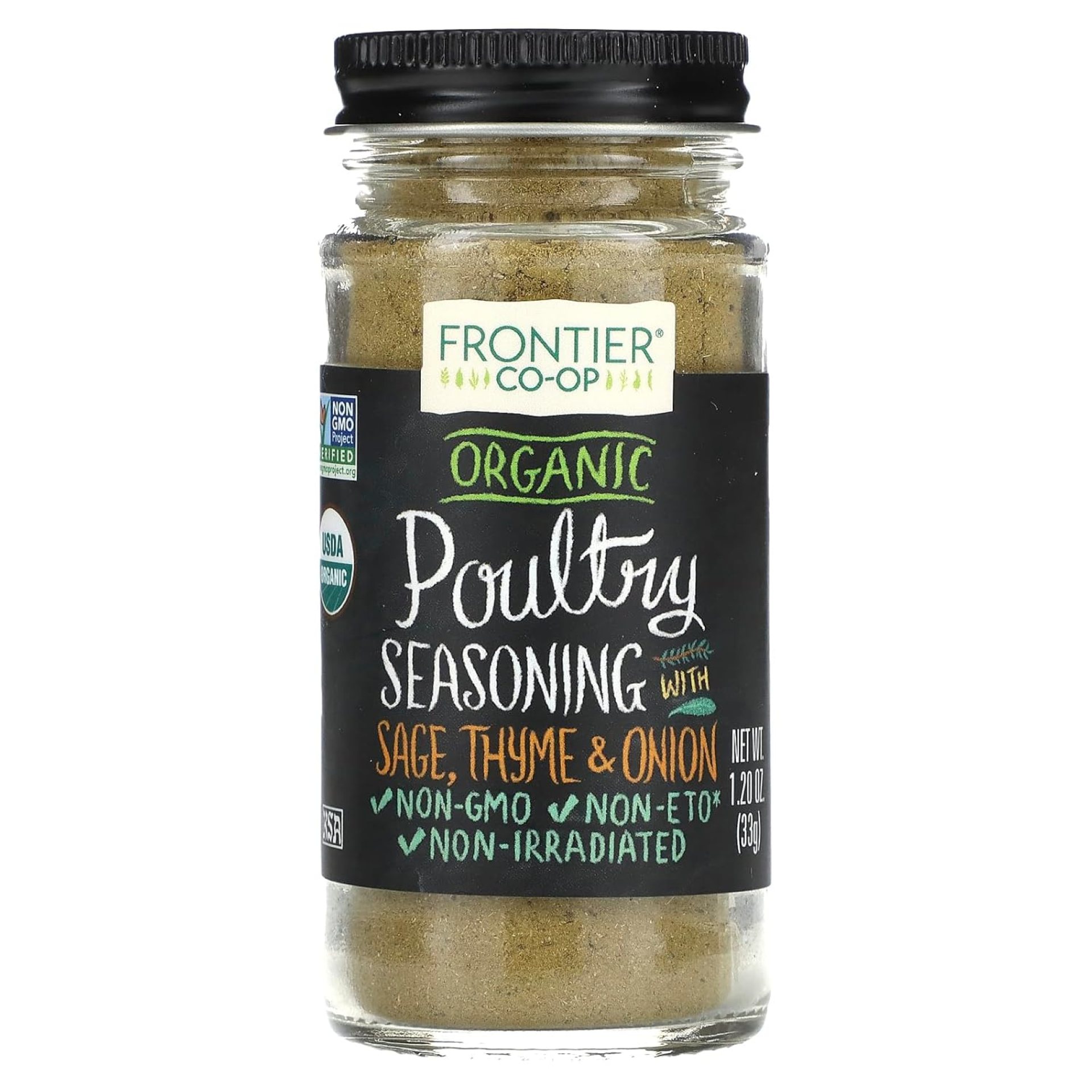 Frontier Poultry Seasoning Certified Organic, Salt-Free Blend, 1.2-Ounce Bottle Frontier Poultry Seasoning Certified Organic, Salt-Free Blend, 1.2-Ounce Bottle
