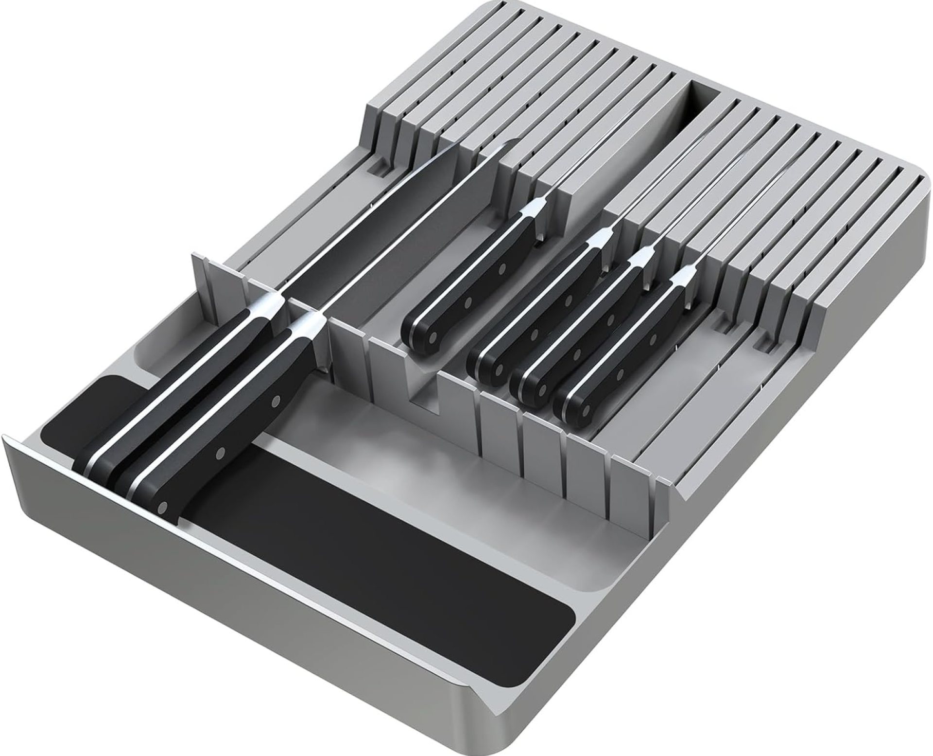 NIUXX Knife Drawer Organizer, Large Capacity In-Drawer Knife Block Set Holds 20 Knives and 1 Sharpening Steel (Not Included), Suitable for Knife Organizer for Kitchen Drawer NIUXX Knife Drawer Organizer, Large Capacity In-Drawer Knife Block Set Holds 20 Knives and 1 Sharpening Steel (Not Included), Suitable for Knife Organizer for Kitchen Drawer