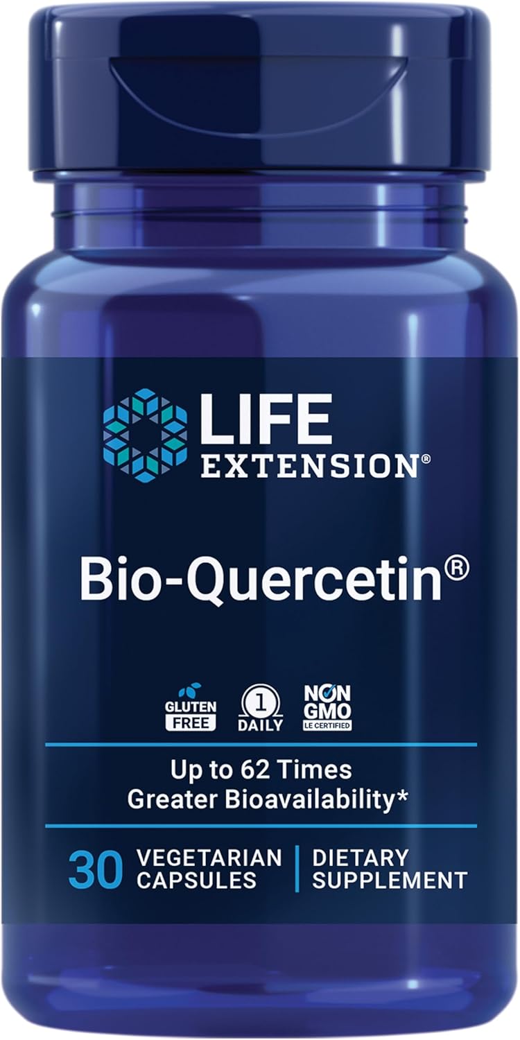 Life Extension Bio-Quercetin, Immune Health Supplement, Heart Health Support, Gluten Free, Non-GMO, Vegetarian, 30 Capsules Life Extension Bio-Quercetin, Immune Health Supplement, Heart Health Support, Gluten Free, Non-GMO, Vegetarian, 30 Capsules