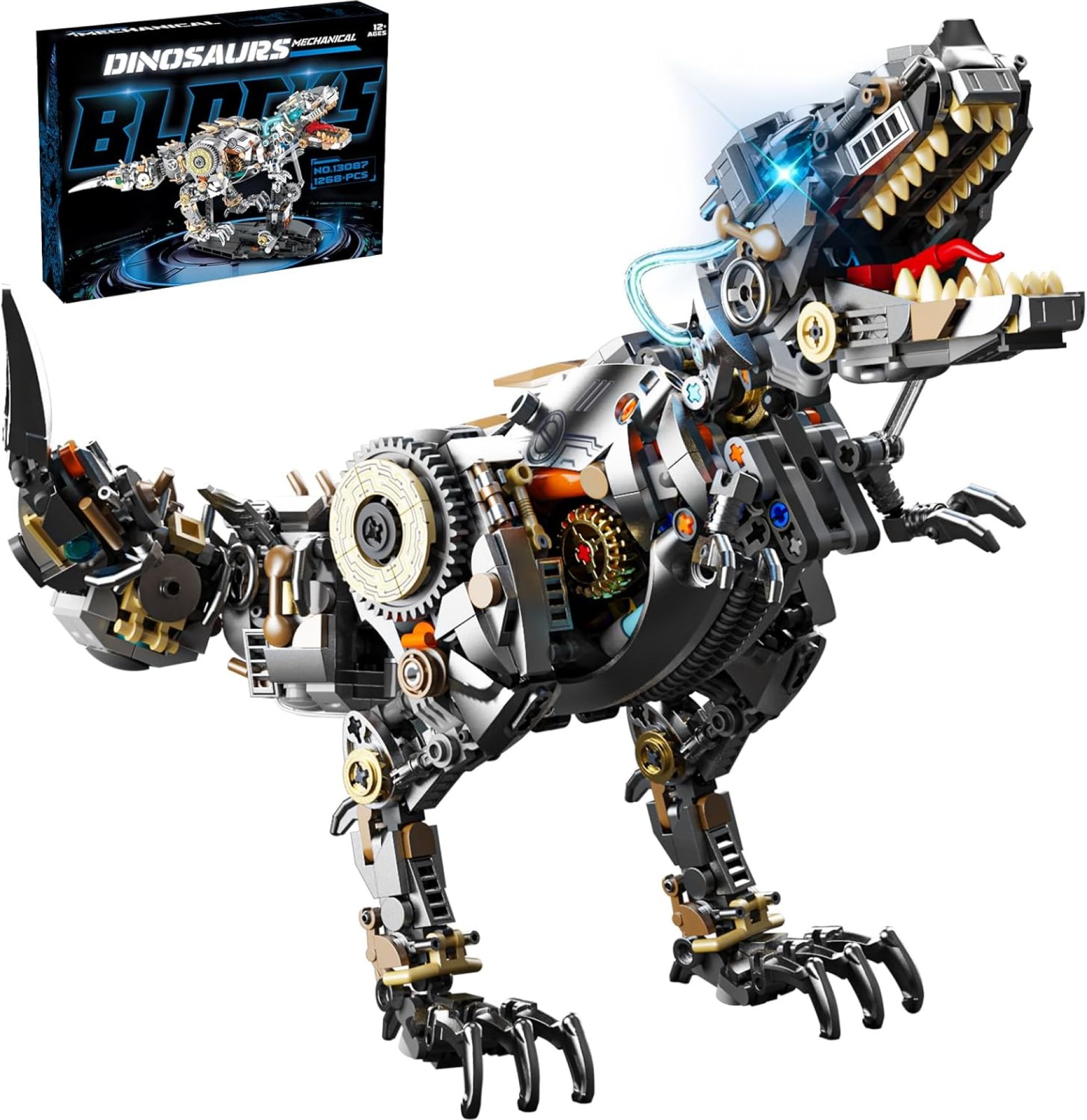 Mechanical Tyrannosaurus Building Blocks Set,T Rex Model Home Decor Gift for Adults Teens Kids Boys(1268PCS) Mechanical Tyrannosaurus Building Blocks Set,T Rex Model Home Decor Gift for Adults Teens Kids Boys(1268PCS)