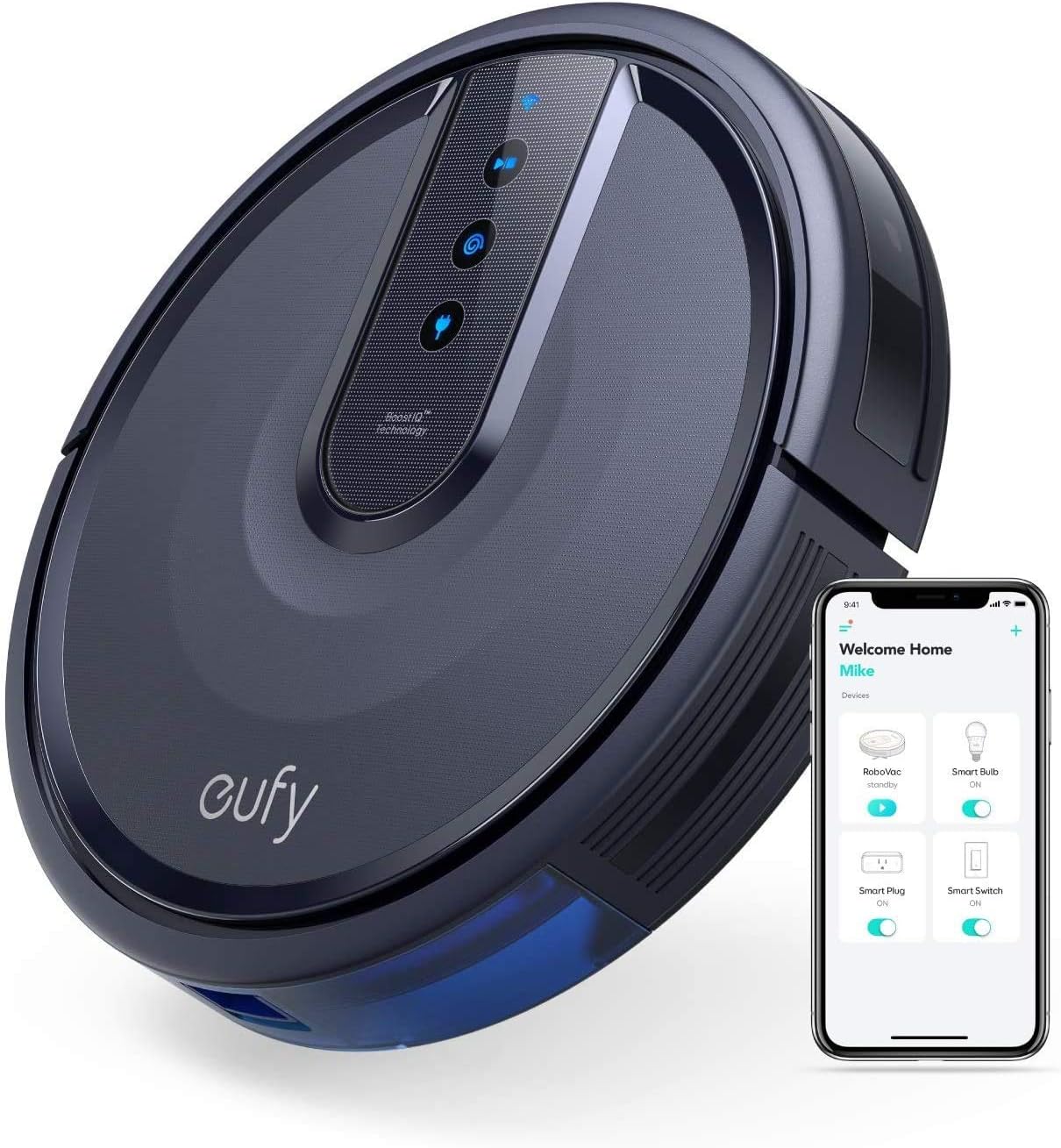 eufy RoboVac 25C Robot Vacuum With Wi-Fi, 1500Pa Suction, Voice Control, Ultra-Thin 2.85″ Design and Easy To Clean (Renewed) eufy RoboVac 25C Robot Vacuum With Wi-Fi, 1500Pa Suction, Voice Control, Ultra-Thin 2.85″ Design and Easy To Clean (Renewed)
