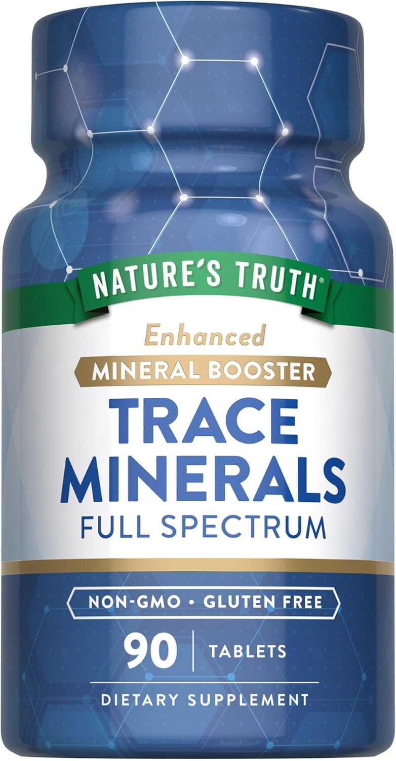Nature’s Truth Trace Minerals Supplement | 90 Tablets | Enhanced Mineral Booster | Non-GMO & Gluten Free Supplement Nature’s Truth Trace Minerals Supplement | 90 Tablets | Enhanced Mineral Booster | Non-GMO & Gluten Free Supplement