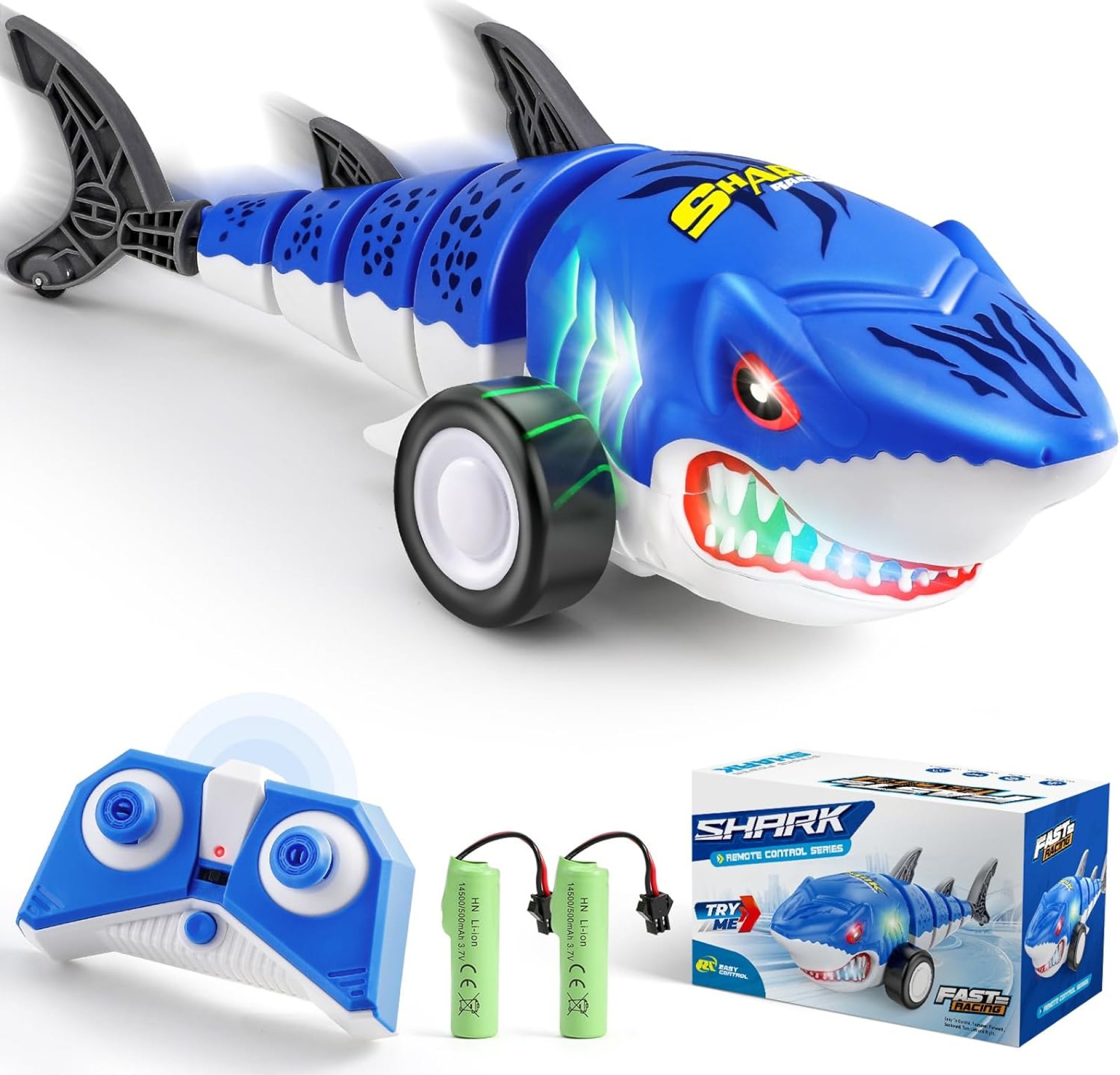 Shark Remote Control Car for Kids,2.4Ghz Electric RC Shark Toys with Glowing Light and Flexible Tail,Rechargeable Robot Shark Toys with Swing and Straight Mode, Hobby RC Car for Boys Girls Shark Remote Control Car for Kids,2.4Ghz Electric RC Shark Toys with Glowing Light and Flexible Tail,Rechargeable Robot Shark Toys with Swing and Straight Mode, Hobby RC Car for Boys Girls
