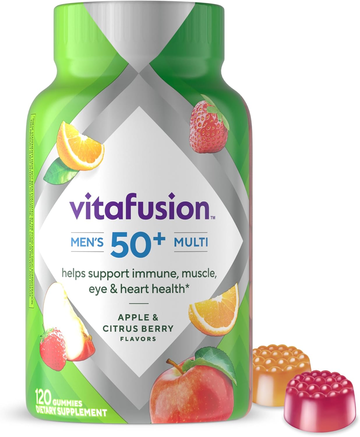 Vitafusion Men’s 50+ Daily Multivitamin, Gummy Vitamins, 120 Ct Vitafusion Men’s 50+ Daily Multivitamin, Gummy Vitamins, 120 Ct