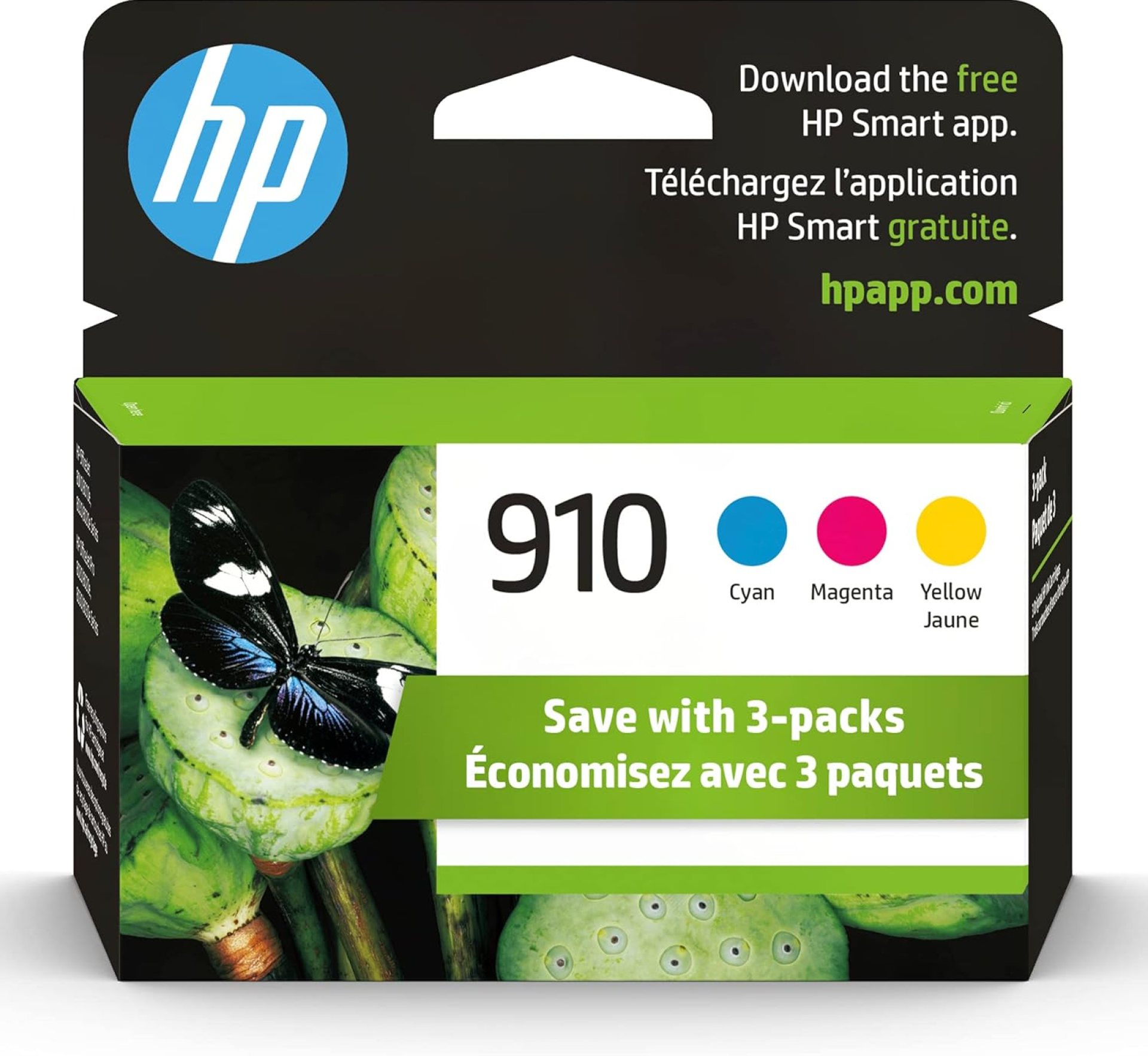 HP 910 Cyan, Magenta, Yellow Ink Cartridges | Works with HP OfficeJet 8010, 8020 Series, HP OfficeJet Pro 8020, 8030 Series | Eligible for Instant Ink | 3YN97AN, 3 Count (Pack of 1) HP 910 Cyan, Magenta, Yellow Ink Cartridges | Works with HP OfficeJet 8010, 8020 Series, HP OfficeJet Pro 8020, 8030 Series | Eligible for Instant Ink | 3YN97AN, 3 Count (Pack of 1)