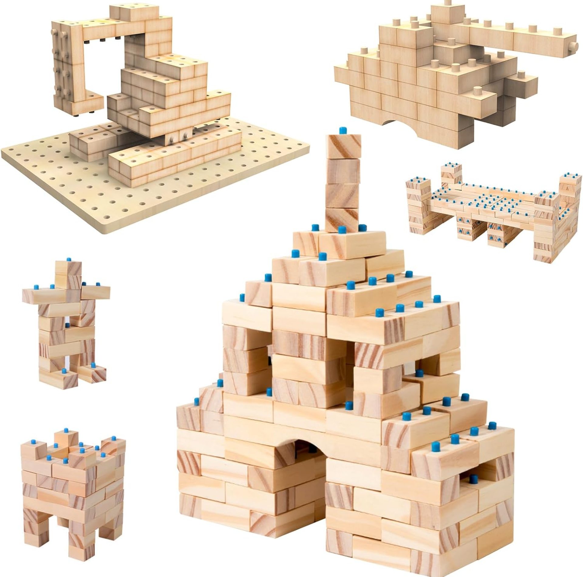 Wooden Building Blocks for Toddlers Ages 3 4 5 6 Years Old – 300 Pcs Wooden Blocks Little Architect Construction Toy for Boys & Girls, Kids Montessori Wooden Building Blocks Stacking Toy Wooden Building Blocks for Toddlers Ages 3 4 5 6 Years Old – 300 Pcs Wooden Blocks Little Architect Construction Toy for Boys & Girls, Kids Montessori Wooden Building Blocks Stacking Toy