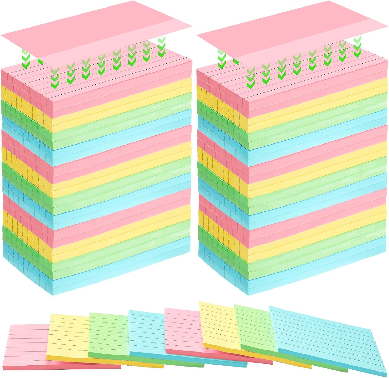 Glenmal 24 Pack Full Adhesive Sticky Notes 3×5 Inch Large Pads Self-Stick Pads 4 Pastel Colors Adhesive Memo Notes Easy to Post for Office Home School Meetings, 60 Sheets/pad(Line) Glenmal 24 Pack Full Adhesive Sticky Notes 3×5 Inch Large Pads Self-Stick Pads 4 Pastel Colors Adhesive Memo Notes Easy to Post for Office Home School Meetings, 60 Sheets/pad(Line)