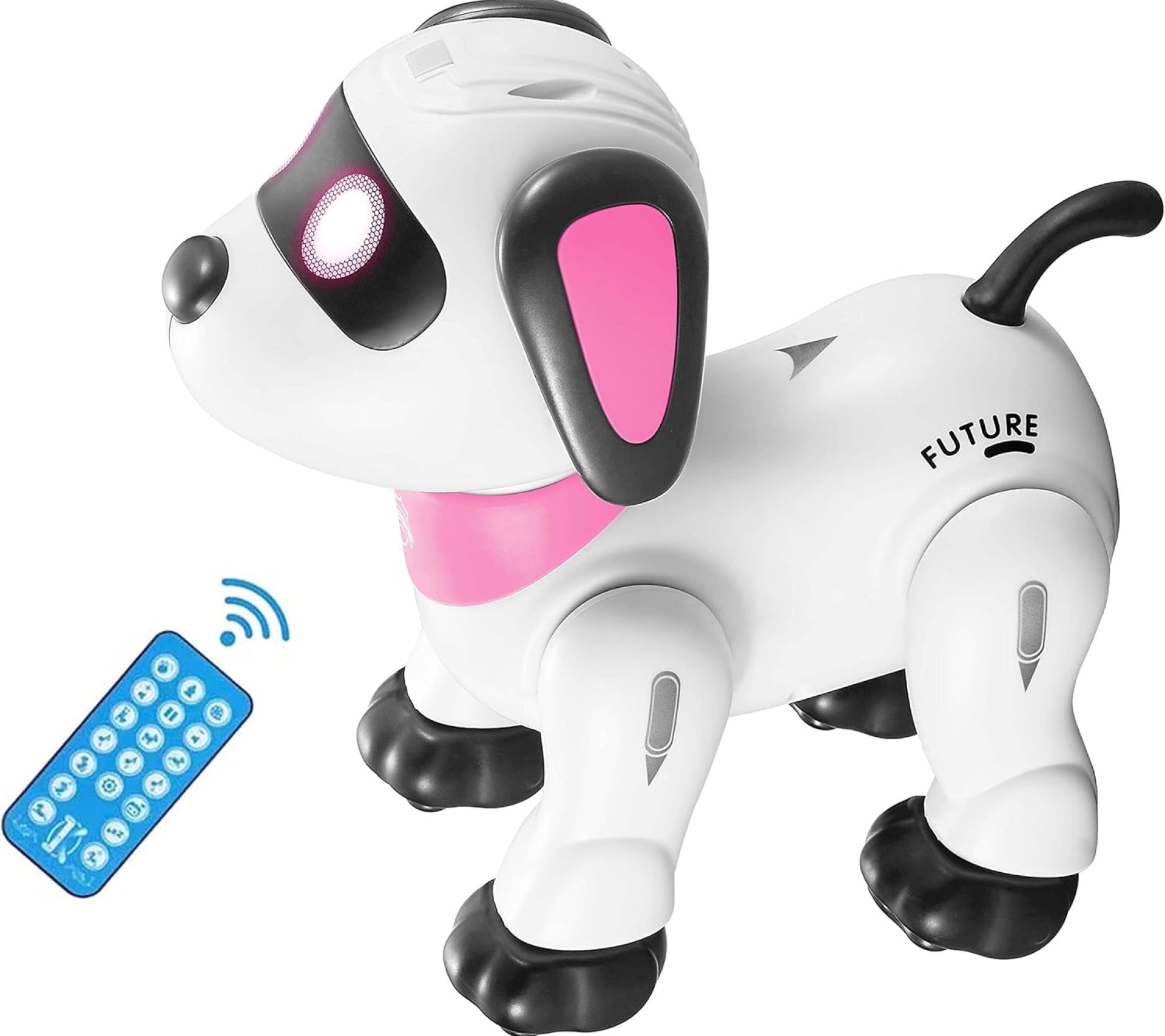 yiman Remote Control Robot Dog Toy – Programmable Smart Robot Dog for Kids 3+, Interactive Dancing & Sound, RC Stunt Robot Toys with LED Eyes, Electronic Pet Toy Dog for Boys & Girls Gifts (Pink) yiman Remote Control Robot Dog Toy – Programmable Smart Robot Dog for Kids 3+, Interactive Dancing & Sound, RC Stunt Robot Toys with LED Eyes, Electronic Pet Toy Dog for Boys & Girls Gifts (Pink)