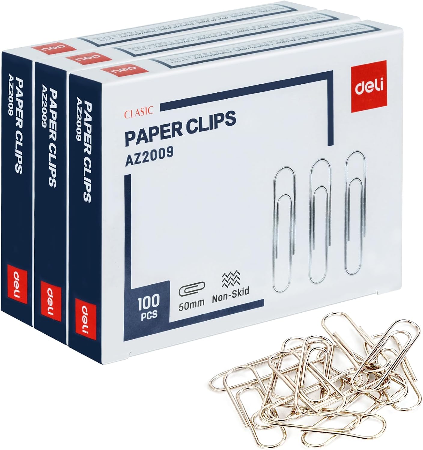 Deli Jumbo Paper Clips Nonskid, 300 Large Paper Clips, 3 Boxes of 100 Each, Silver Deli Jumbo Paper Clips Nonskid, 300 Large Paper Clips, 3 Boxes of 100 Each, Silver