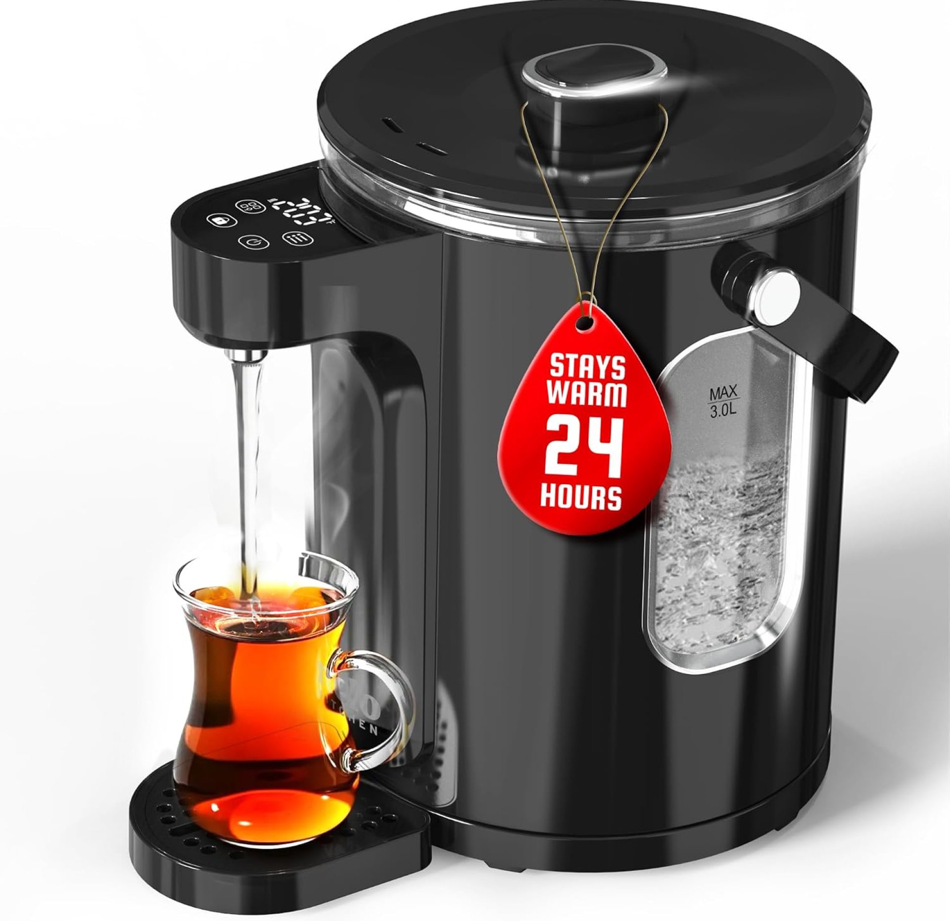 NELO Instant Hot Water Dispenser – 3L Electric Kettle, Hot Water Boiler with Digital Temperature Control, 13 Temp Presets, Removable Tea Infuser, LED Display, 24 Hour Keep Warm, BPA-Free, ETL Listed NELO Instant Hot Water Dispenser – 3L Electric Kettle, Hot Water Boiler with Digital Temperature Control, 13 Temp Presets, Removable Tea Infuser, LED Display, 24 Hour Keep Warm, BPA-Free, ETL Listed