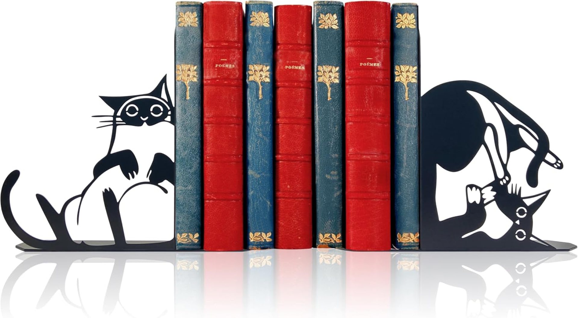 Cute Cat Metal Bookends Cat Book Ends for Shelves Bookshelf Decorative Objects Home Office Desk Bookshelf Decor Cat Lover Gifts for Women Cute Cat Metal Bookends Cat Book Ends for Shelves Bookshelf Decorative Objects Home Office Desk Bookshelf Decor Cat Lover Gifts for Women