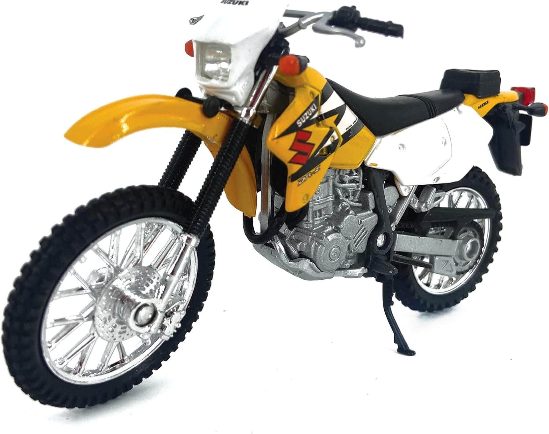Welly Die Cast Motorcycle Yellow Suzuki DR-Z400S, 1:18 Scale Welly Die Cast Motorcycle Yellow Suzuki DR-Z400S, 1:18 Scale