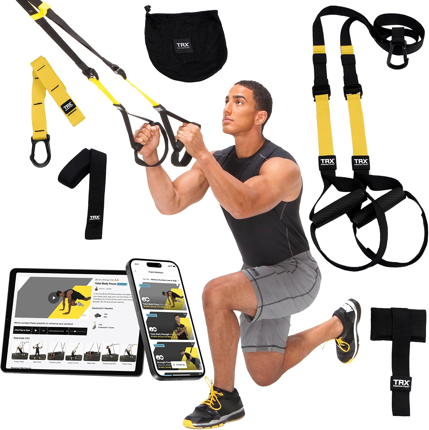 TRX PRO3 Suspension Trainer System, Durable Design for Cross-Training, Weight Training, HIIT Training & Cardio, Includes 3 Anchor Solutions for Indoor & Outdoor Home Gyms TRX PRO3 Suspension Trainer System, Durable Design for Cross-Training, Weight Training, HIIT Training & Cardio, Includes 3 Anchor Solutions for Indoor & Outdoor Home Gyms