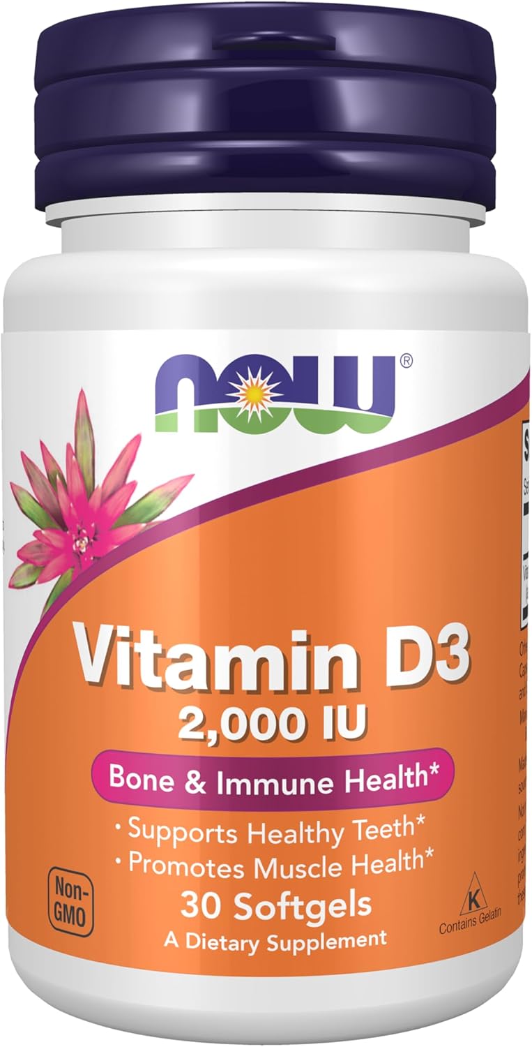 NOW Foods Supplements, Vitamin D-3 2,000 IU, High Potency, Structural Support*, 30 Softgels NOW Foods Supplements, Vitamin D-3 2,000 IU, High Potency, Structural Support*, 30 Softgels