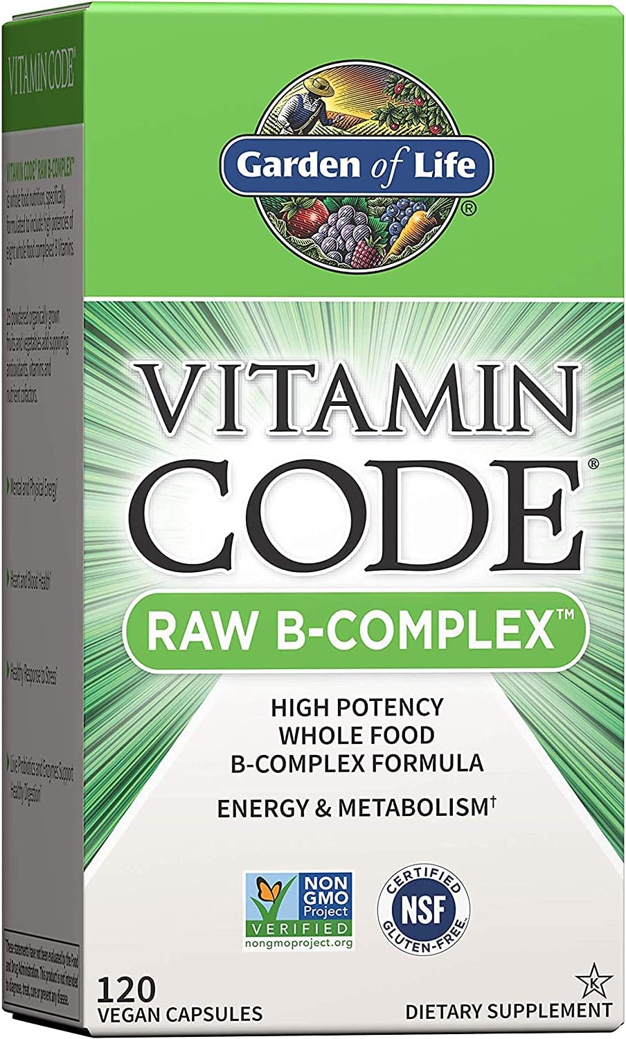 Garden of Life, Raw Vitamin Code B Complex, 120 Veggie Capsules Garden of Life, Raw Vitamin Code B Complex, 120 Veggie Capsules