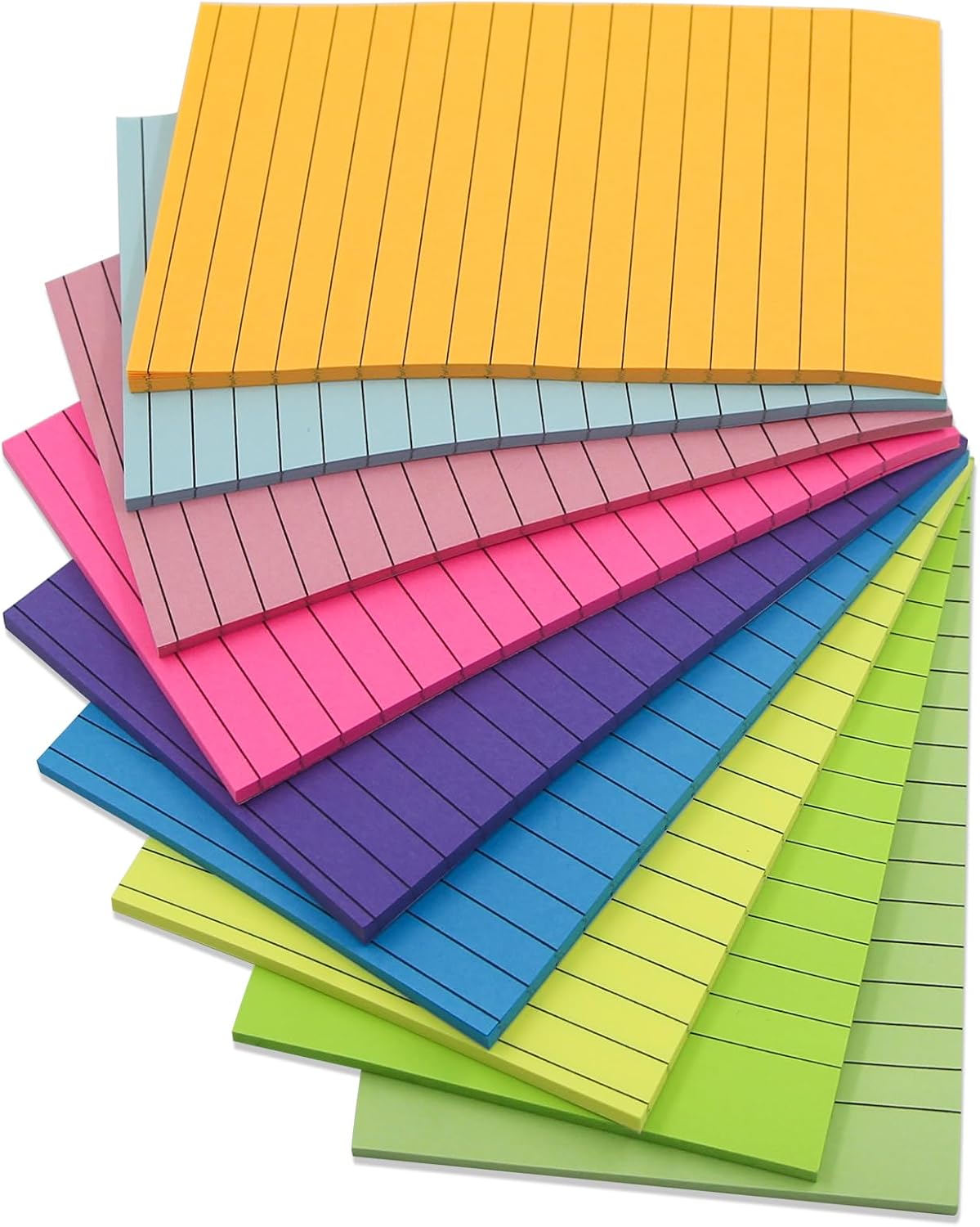 9 Pads of Lined Sticky Notes 4×6 inches, Pastel Ruled Post Stickies, Colorful Super Sticky Notes Memo Pads – 35 Sheets Per Pad 9 Pads of Lined Sticky Notes 4×6 inches, Pastel Ruled Post Stickies, Colorful Super Sticky Notes Memo Pads – 35 Sheets Per Pad