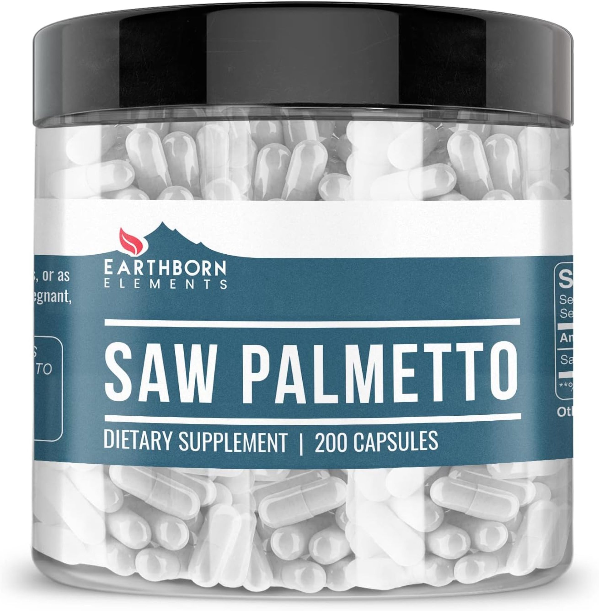 Earthborn Elements Saw Palmetto 200 Capsules, Pure & Undiluted, No Additives Earthborn Elements Saw Palmetto 200 Capsules, Pure & Undiluted, No Additives