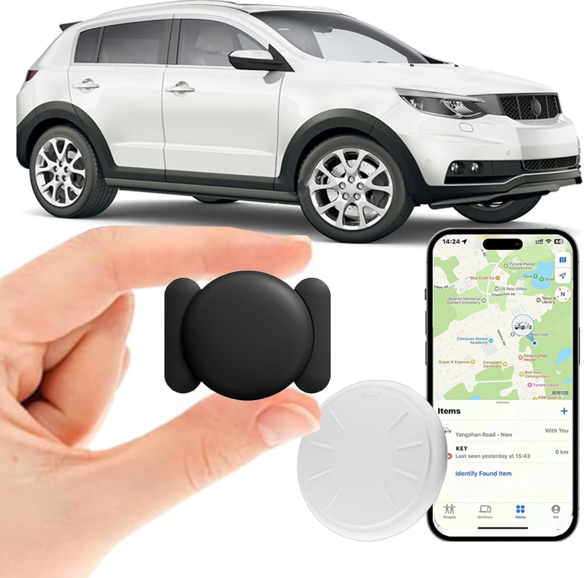 GPS Tracking Device for Cars, Work with Find My (iOS Only), GPS Tracker Device for Vehicles with Magnetic Waterproof Case (1PCS, Black) GPS Tracking Device for Cars, Work with Find My (iOS Only), GPS Tracker Device for Vehicles with Magnetic Waterproof Case (1PCS, Black)