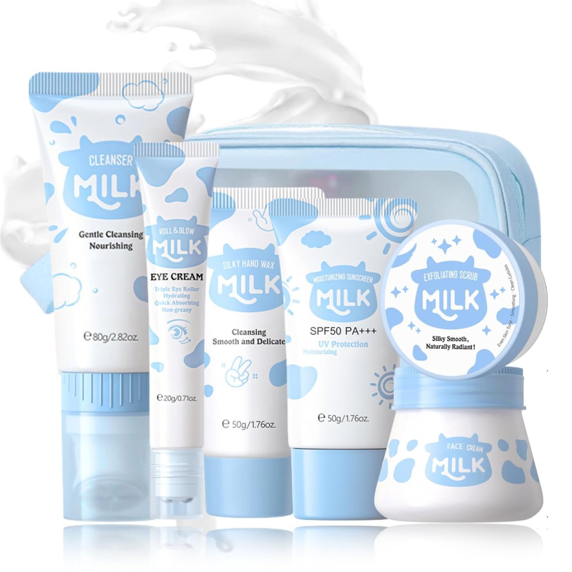 Milk Skincare Set Teen Girls Gifts – Skin Care for Teens 10-12 – Skin Care Set Moisturizing – Skin Care Routine Kit for Women – Skincare for Girls 10-12 – with Eye&Face Cream,Sunscreen (7PCS, Milk) Milk Skincare Set Teen Girls Gifts – Skin Care for Teens 10-12 – Skin Care Set Moisturizing – Skin Care Routine Kit for Women – Skincare for Girls 10-12 – with Eye&Face Cream,Sunscreen (7PCS, Milk)