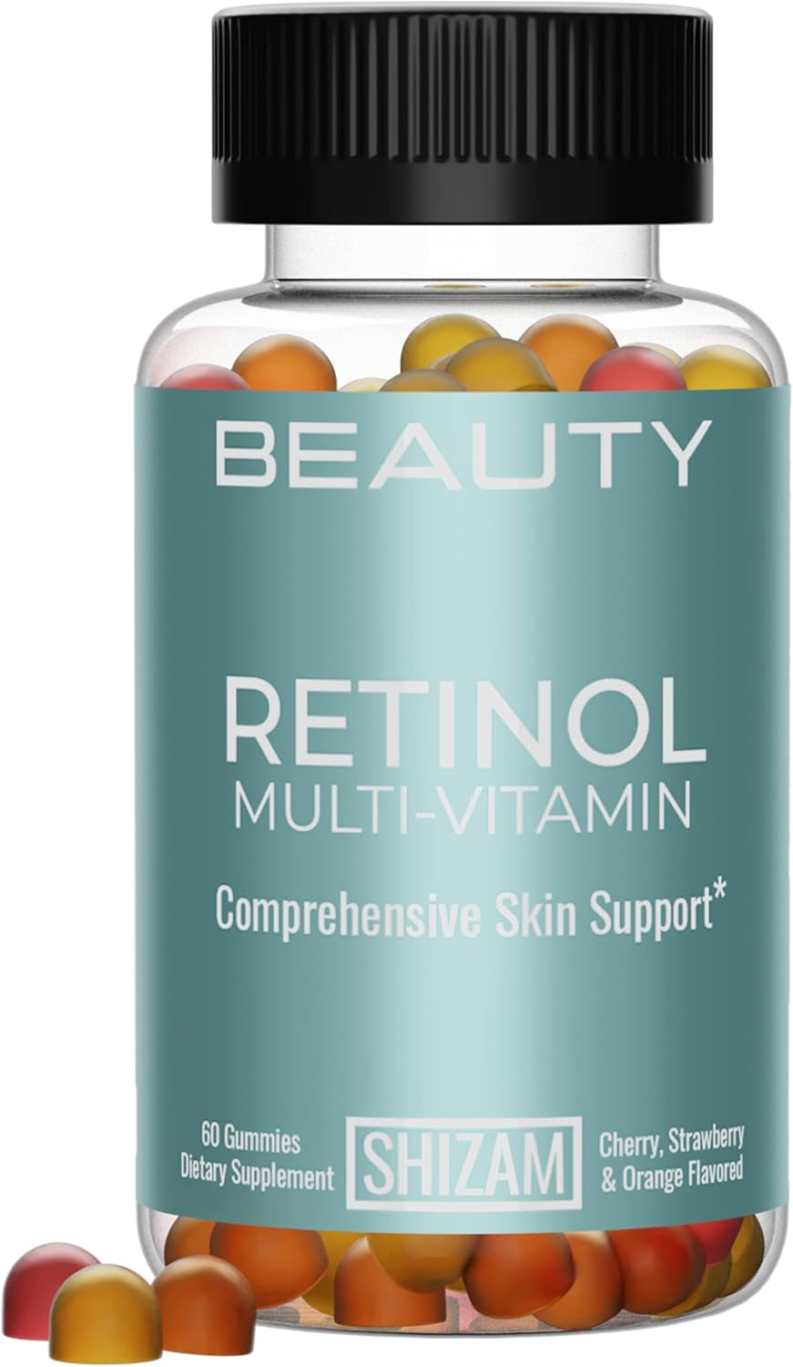 SHIZAM Retinol Vitamin A Gummies, Gummy Vitamins for Clear Complexion & Glowing Skin: Anti-Aging Multi-Vitamin for Women: Collagen Booster: Pill/Pills Capsule/Capsules Supplement/Supplements Alt SHIZAM Retinol Vitamin A Gummies, Gummy Vitamins for Clear Complexion & Glowing Skin: Anti-Aging Multi-Vitamin for Women: Collagen Booster: Pill/Pills Capsule/Capsules Supplement/Supplements Alt