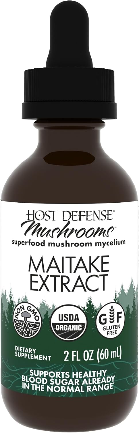 Host Defense Maitake Extract – Immune & Cellular Health Support – Herbal Supplement with Maitake Mushroom & Mushroom Mycelium – Liquid Supplement – 2 fl oz (60 Servings) Host Defense Maitake Extract – Immune & Cellular Health Support – Herbal Supplement with Maitake Mushroom & Mushroom Mycelium – Liquid Supplement – 2 fl oz (60 Servings)